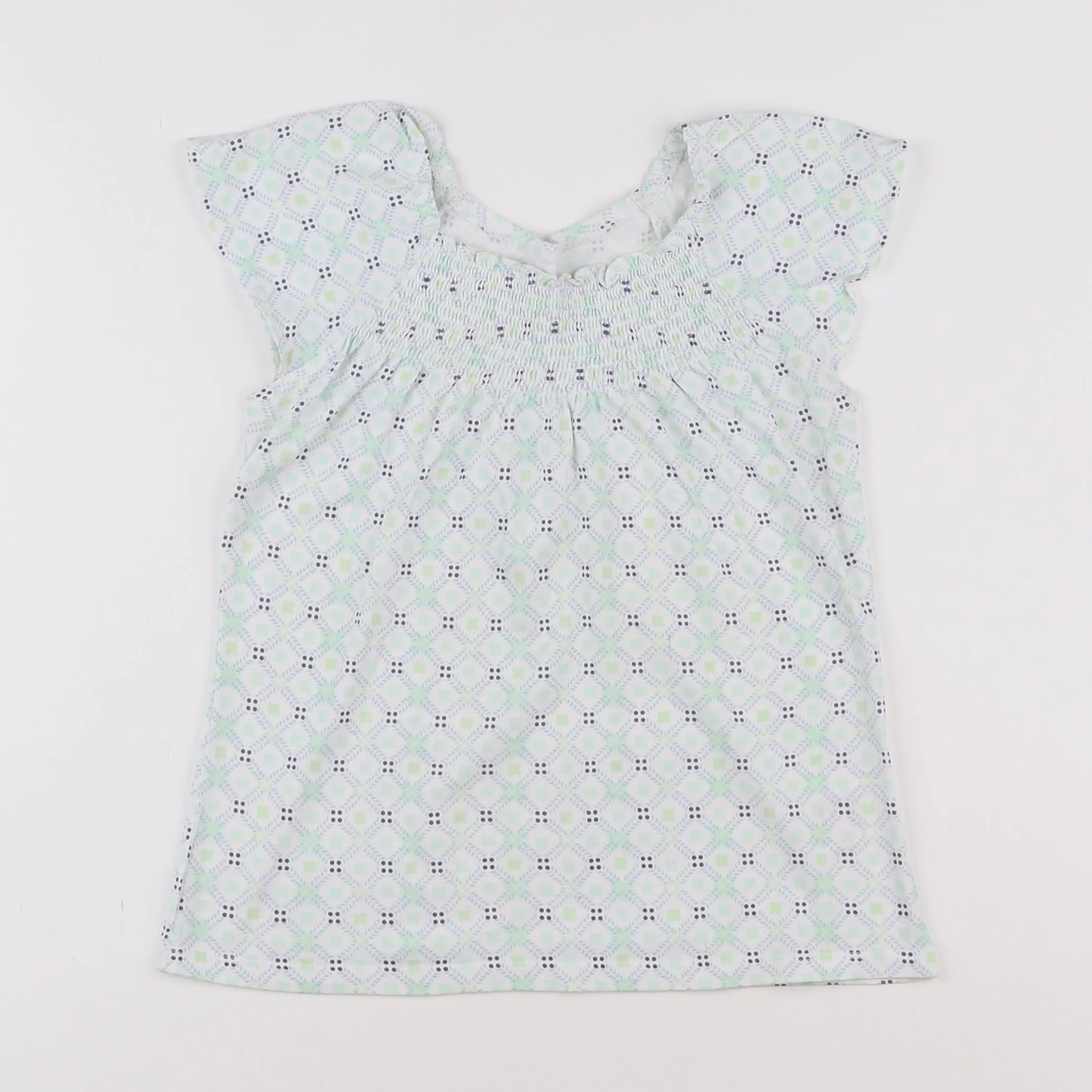 Tee-shirt bleu, vert
