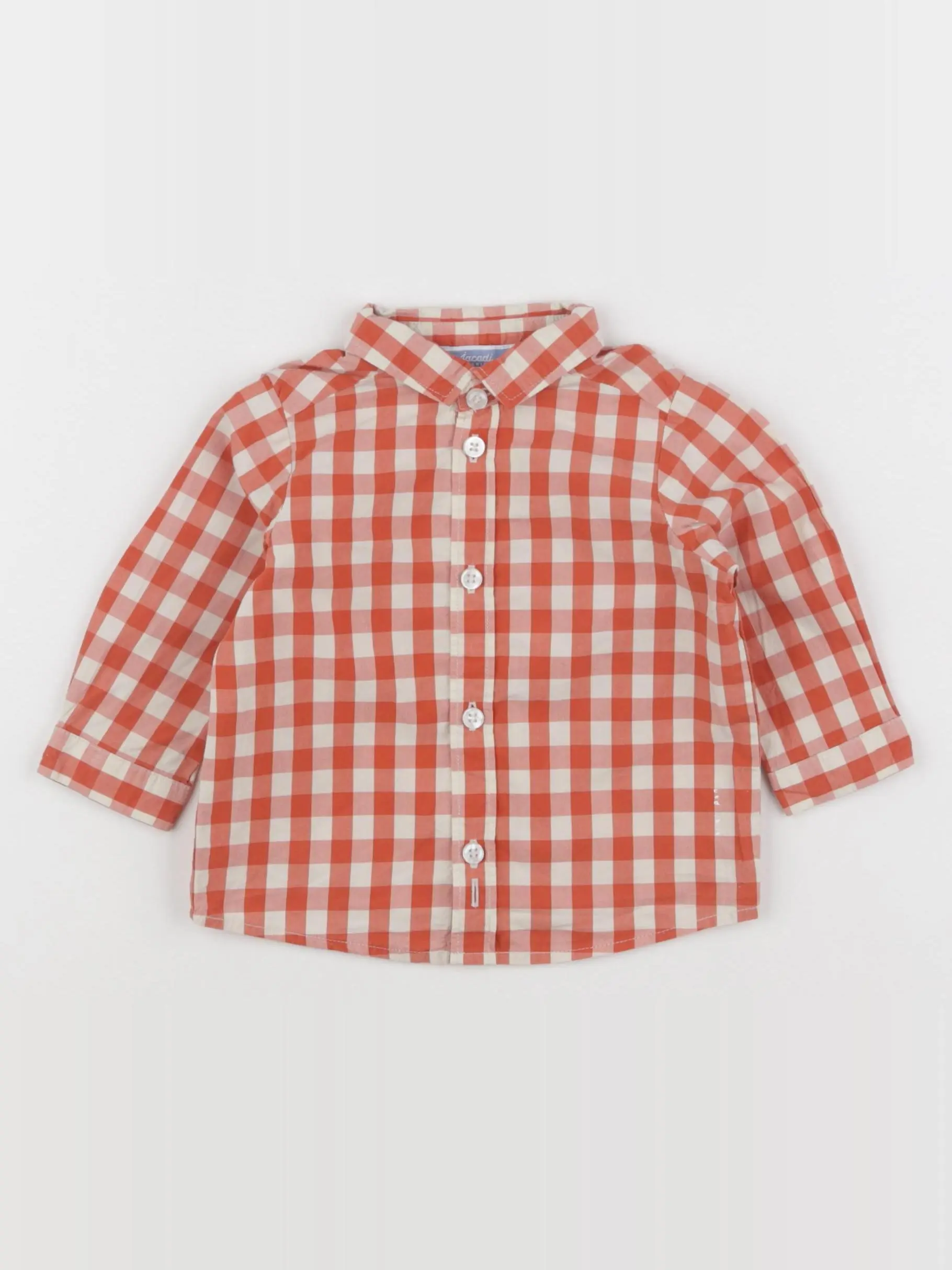 Chemise orange, blanc