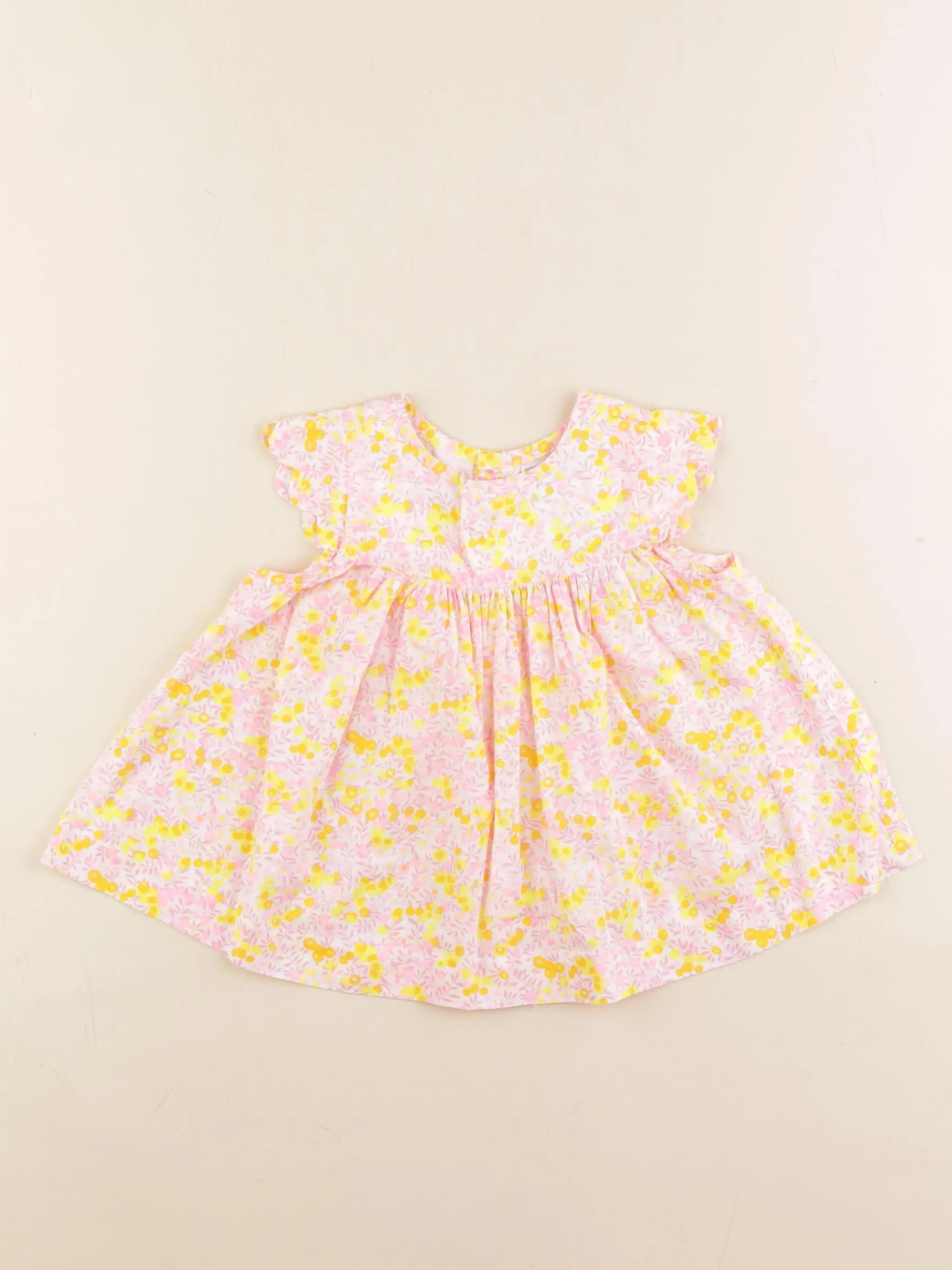 Blouse liberty rose, jaune