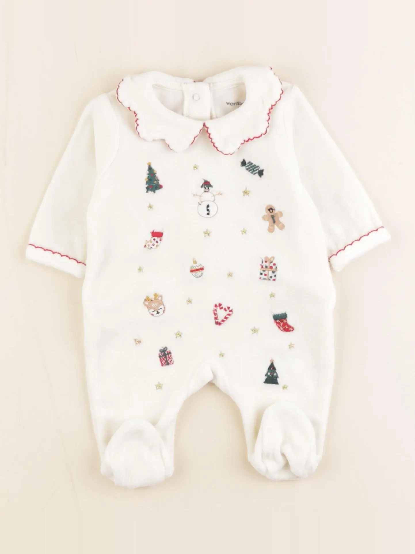 Pyjama velours beige