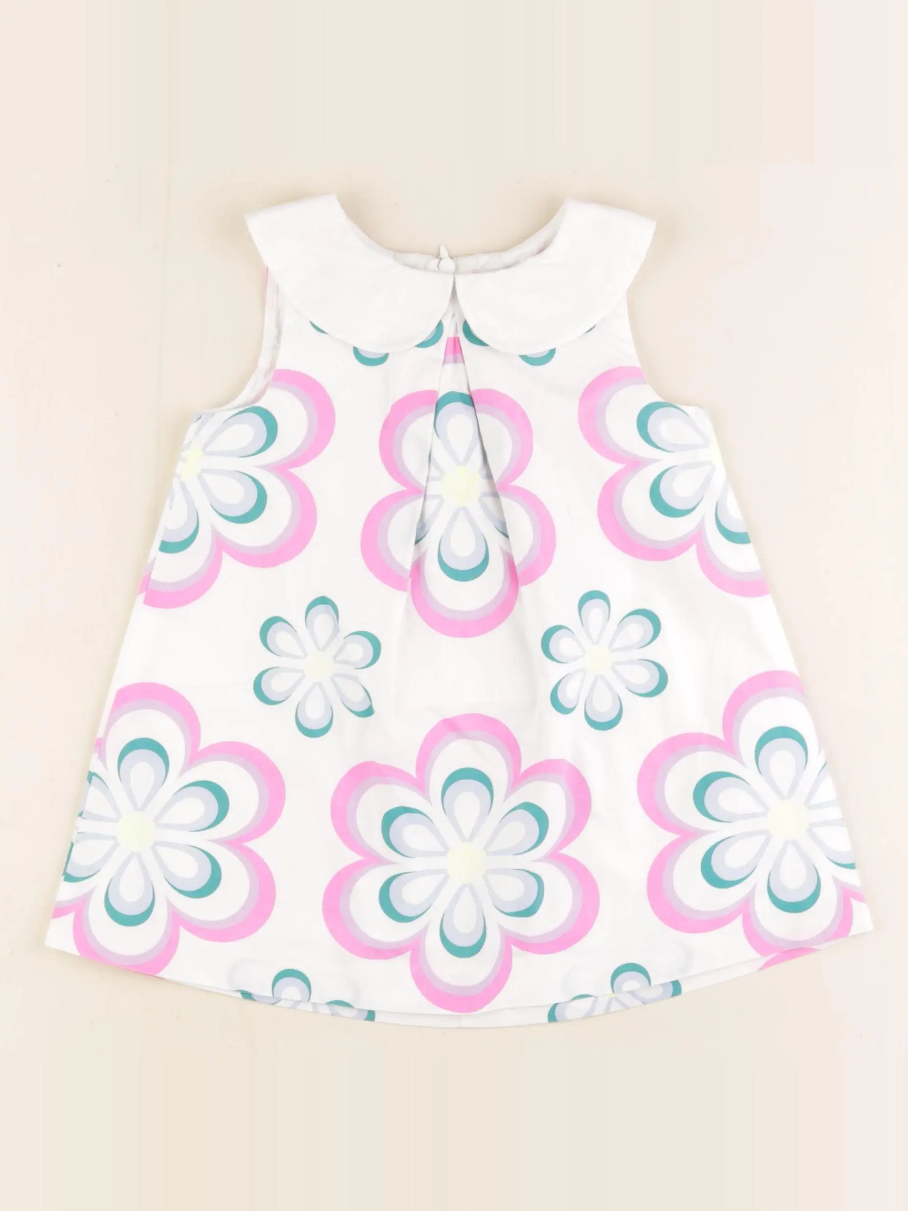 Robe blanc, multicolore