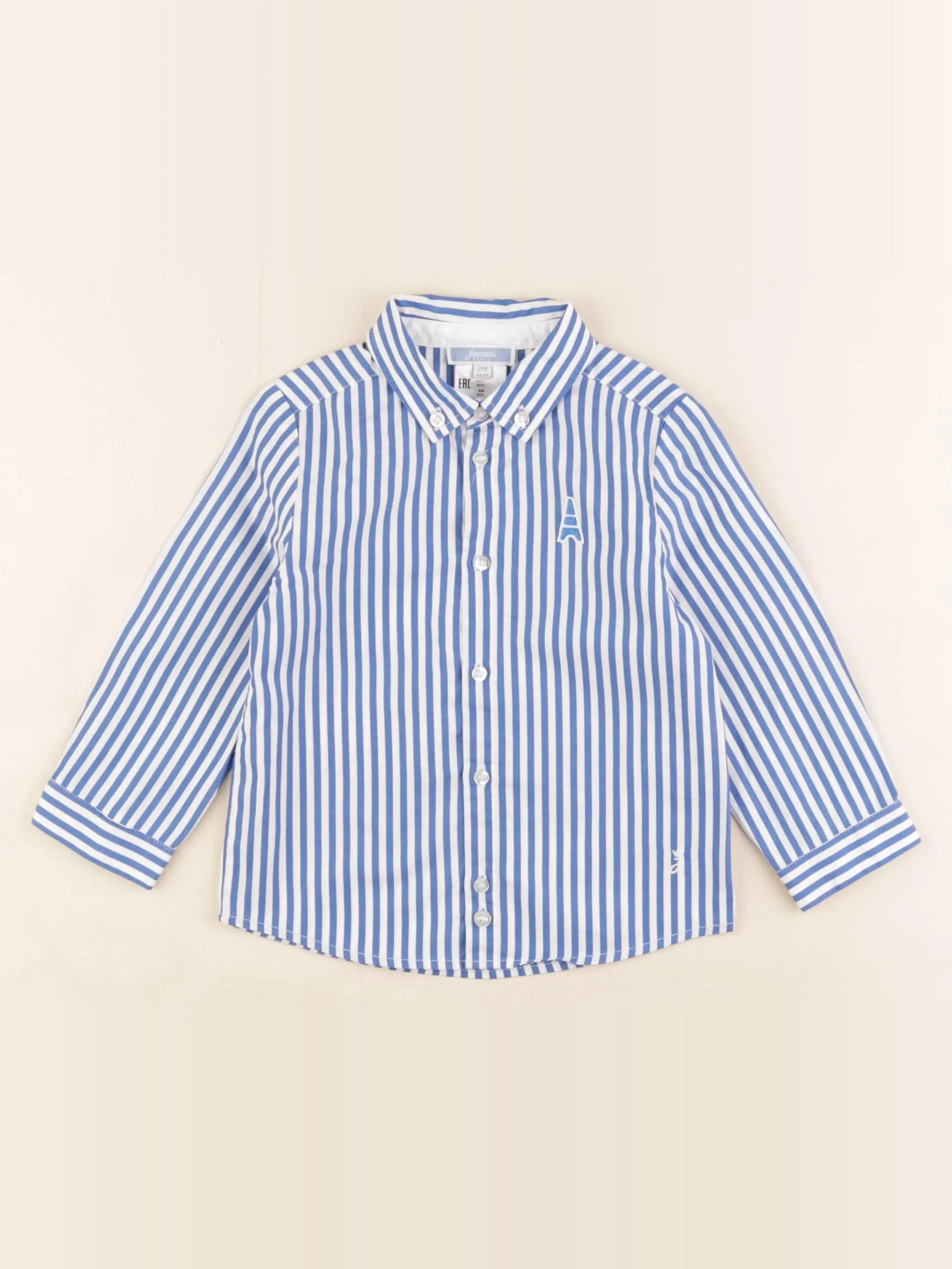 Chemise bleu, blanc