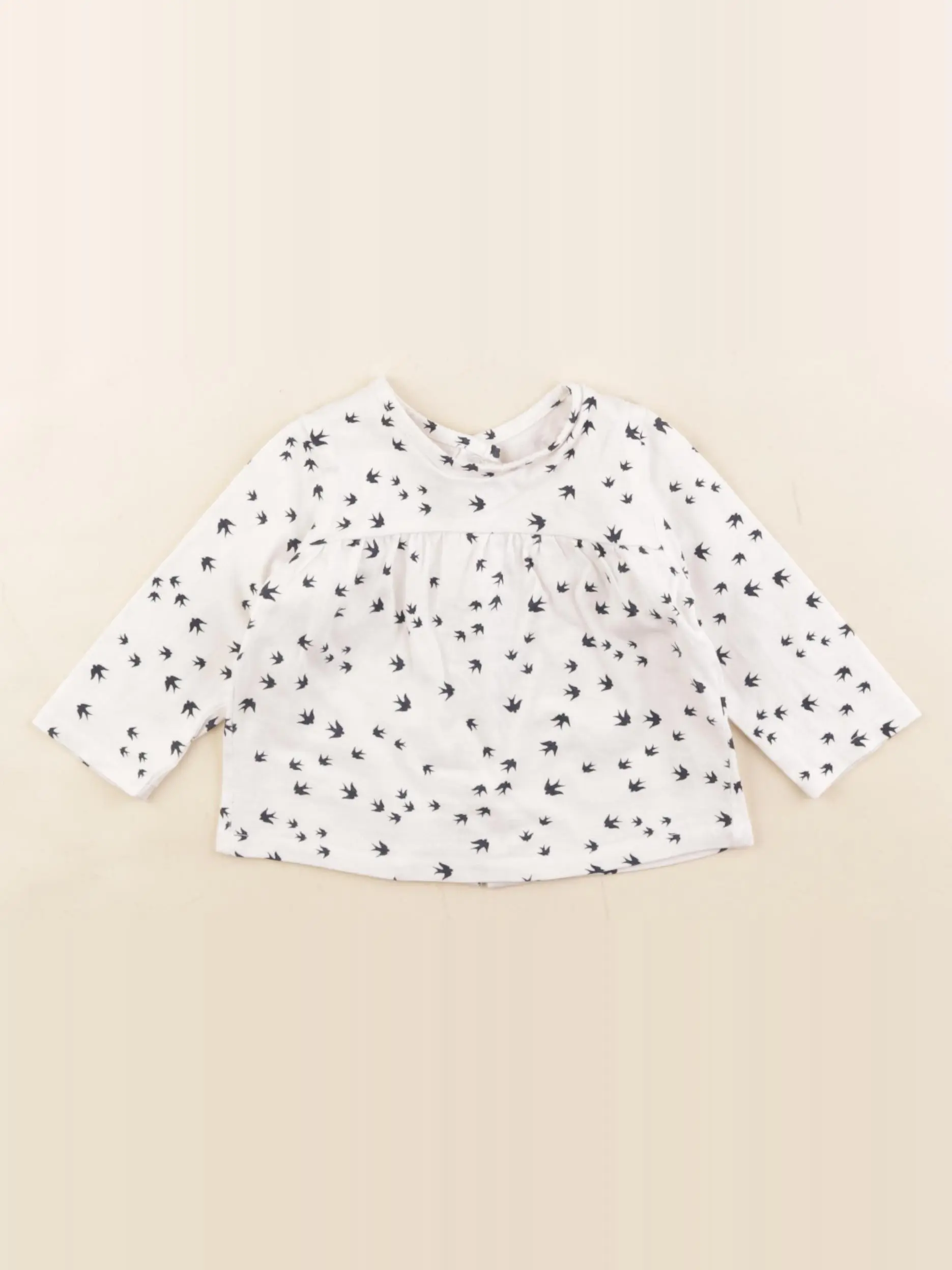 Tee-shirt blanc, bleu
