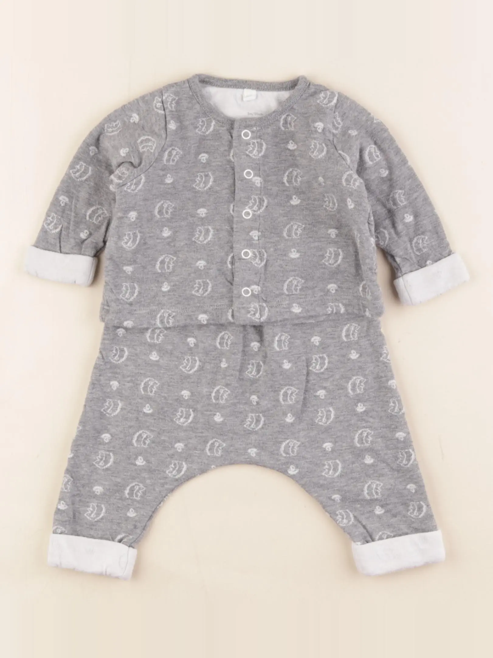 Pyjama coton gris