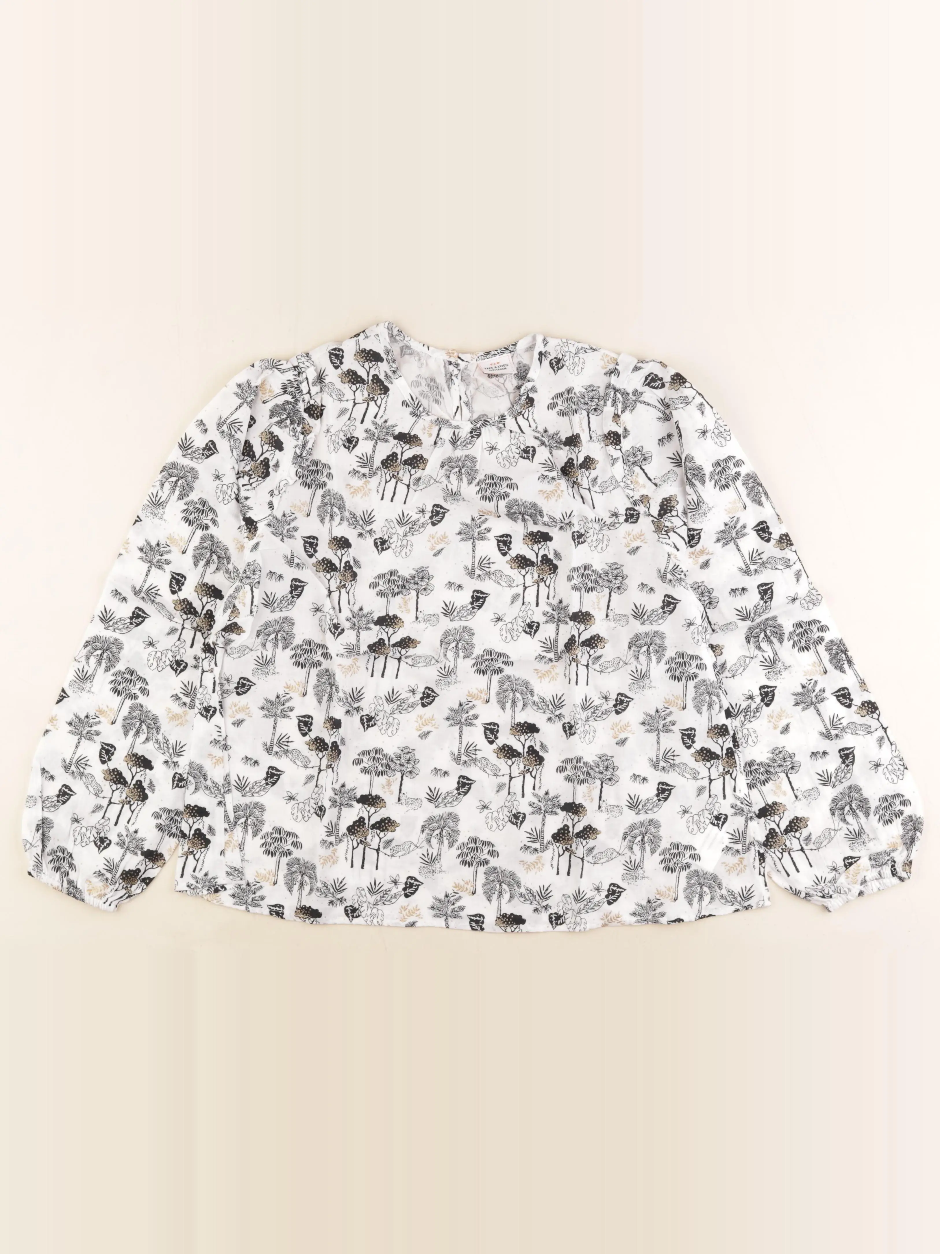 Blouse blanc, noir