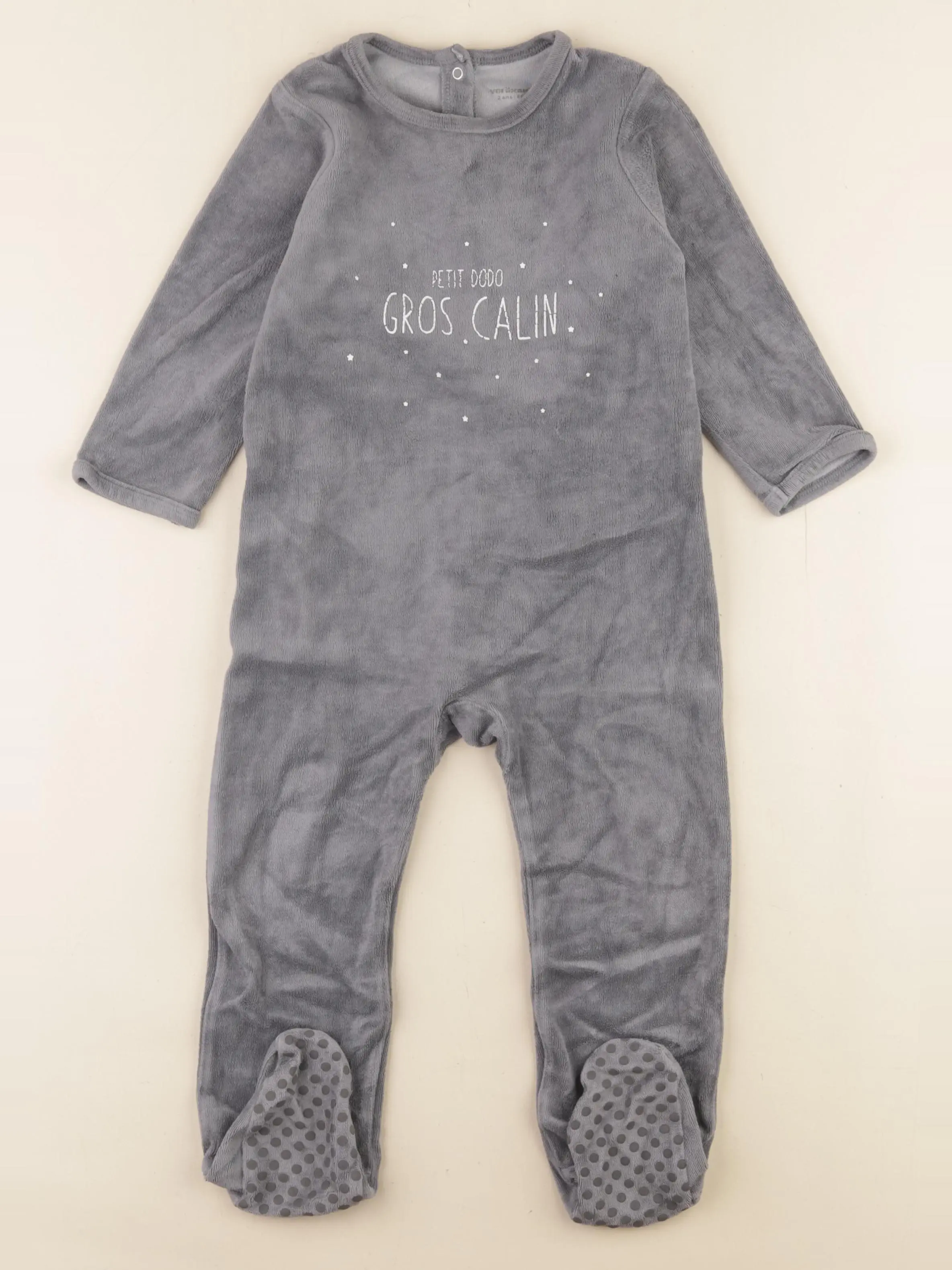 Pyjama velours gris