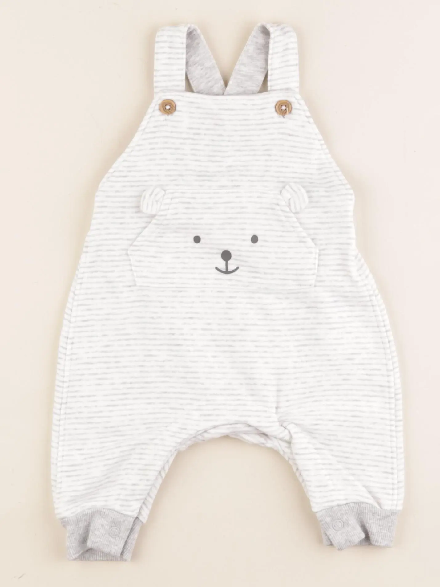 Salopette coton gris