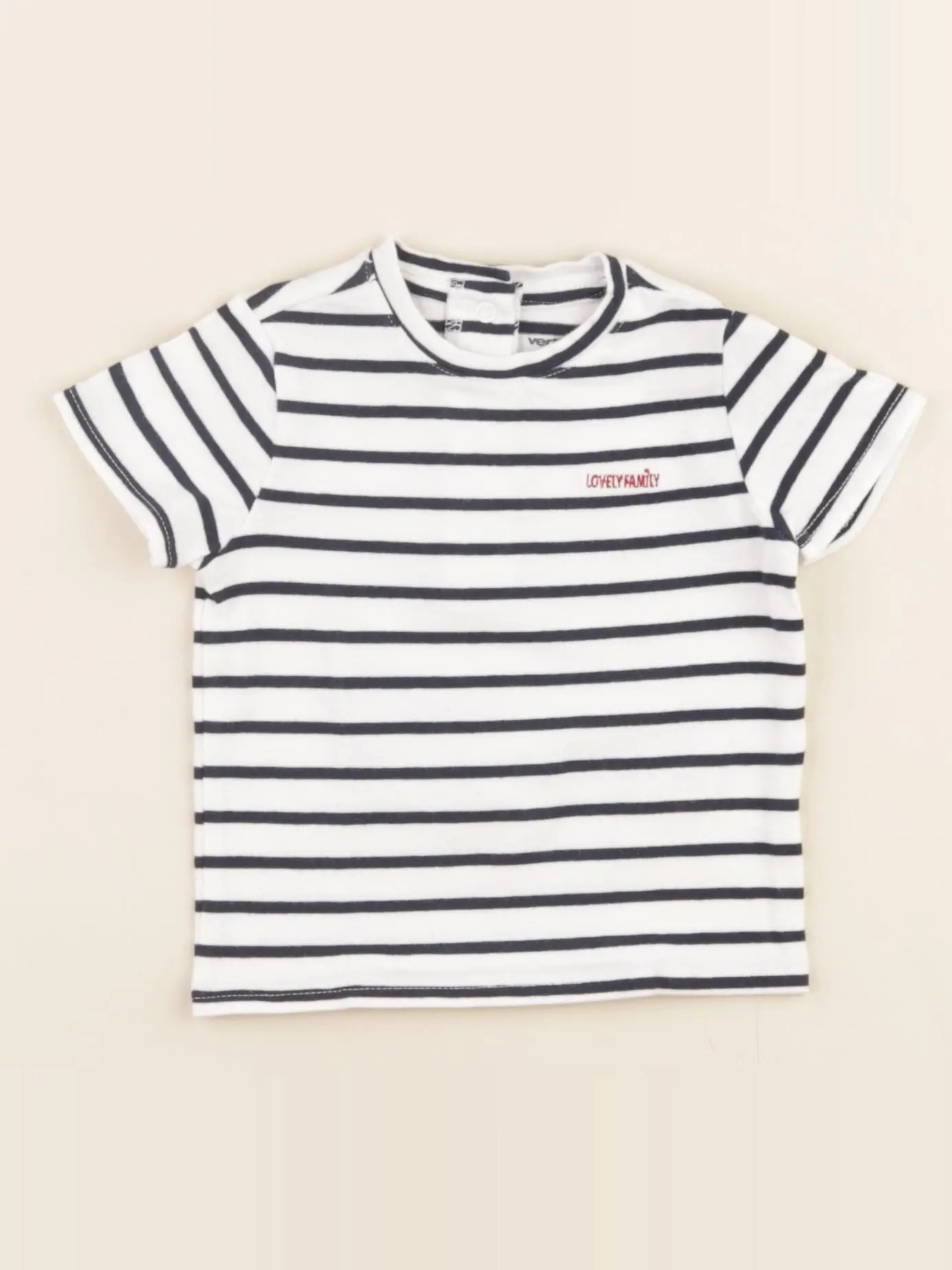 Tee-shirt blanc, bleu