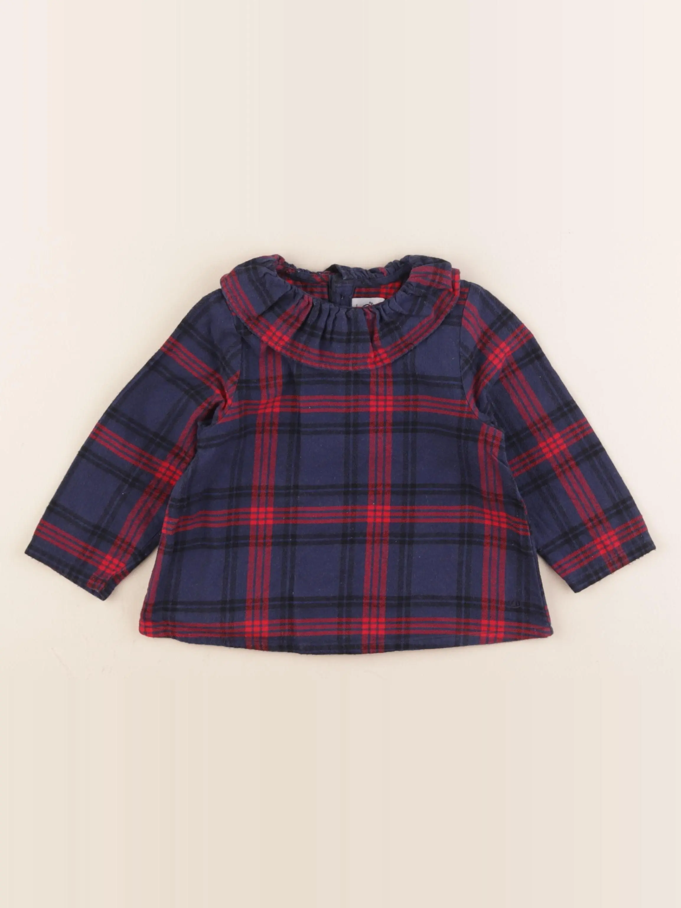Blouse rouge, bleu