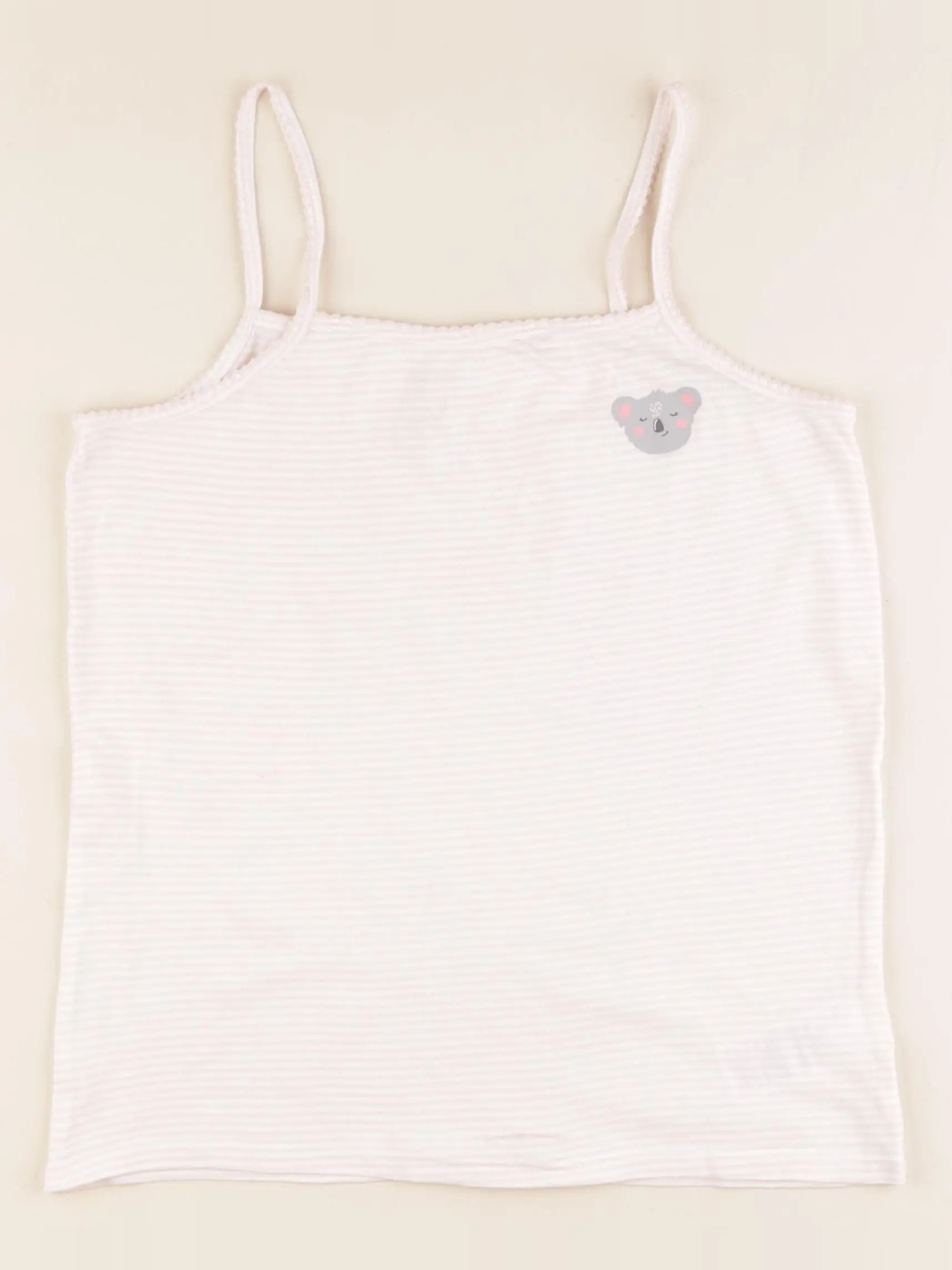 Maillot de corps blanc, rose