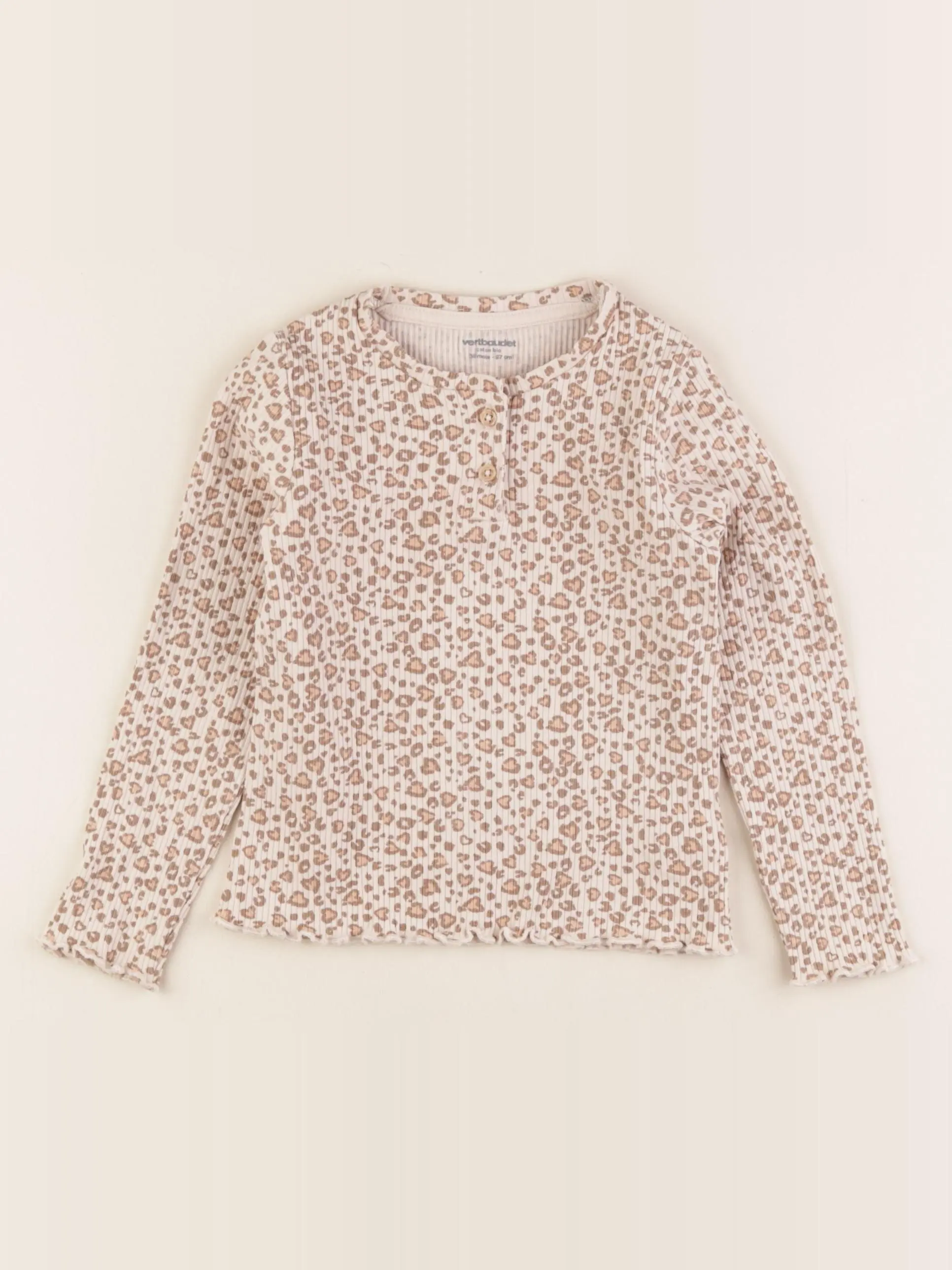 Tee-shirt marron, rose