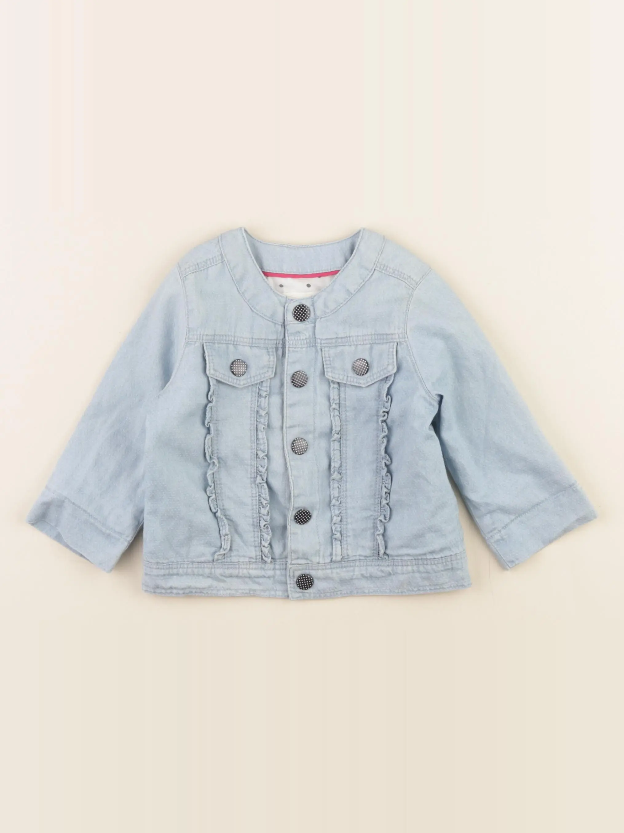Veste doublé, imprimé au dos bleu