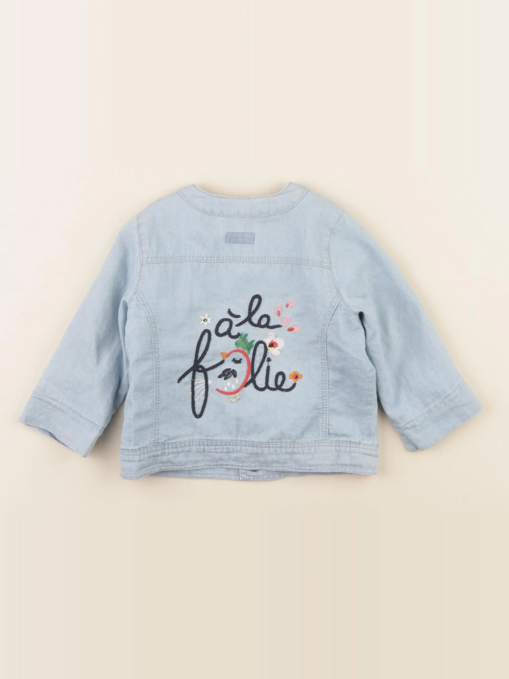 Veste doublé, imprimé au dos bleu - Image 2