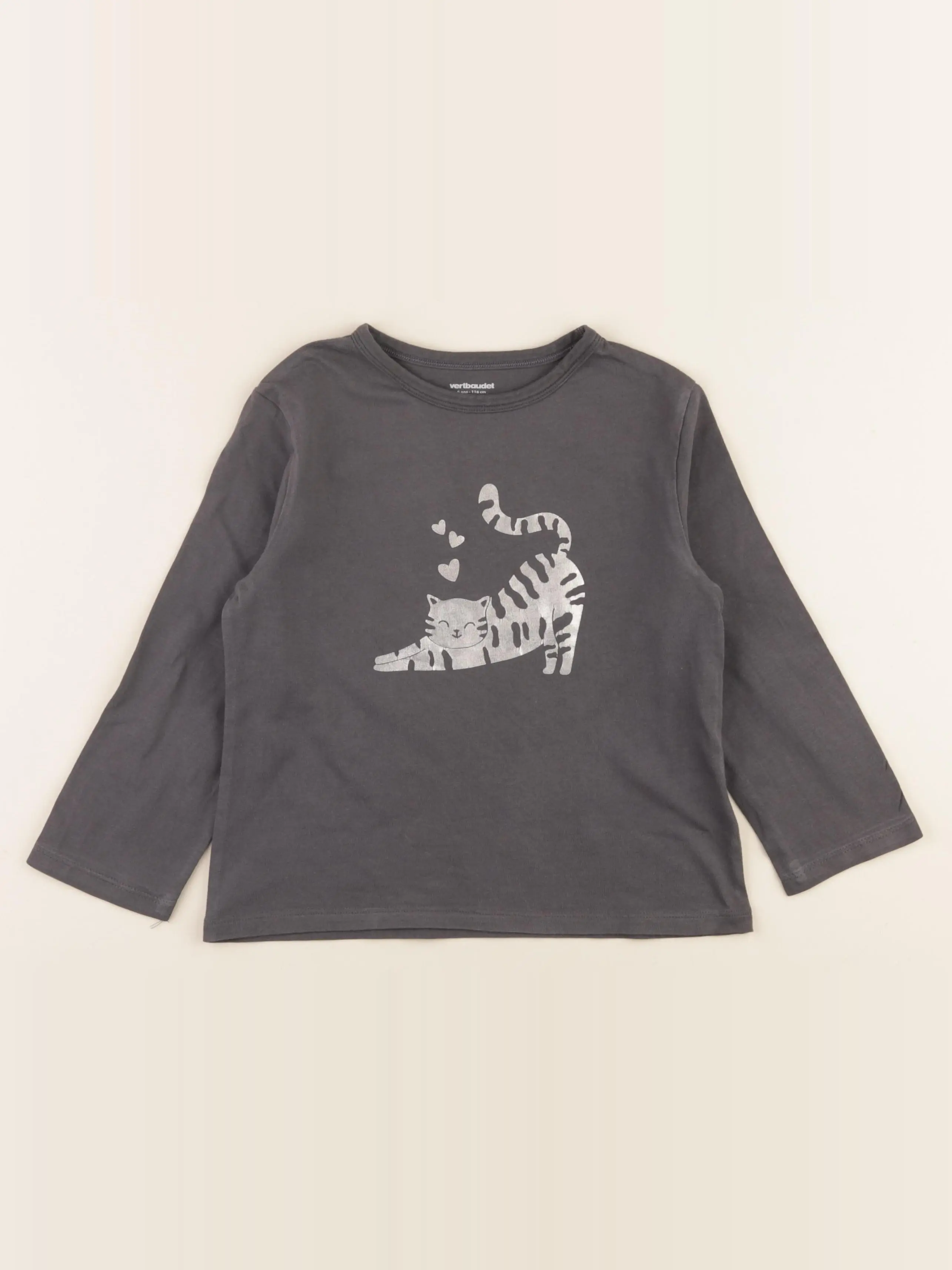 Tee-shirt gris, argent