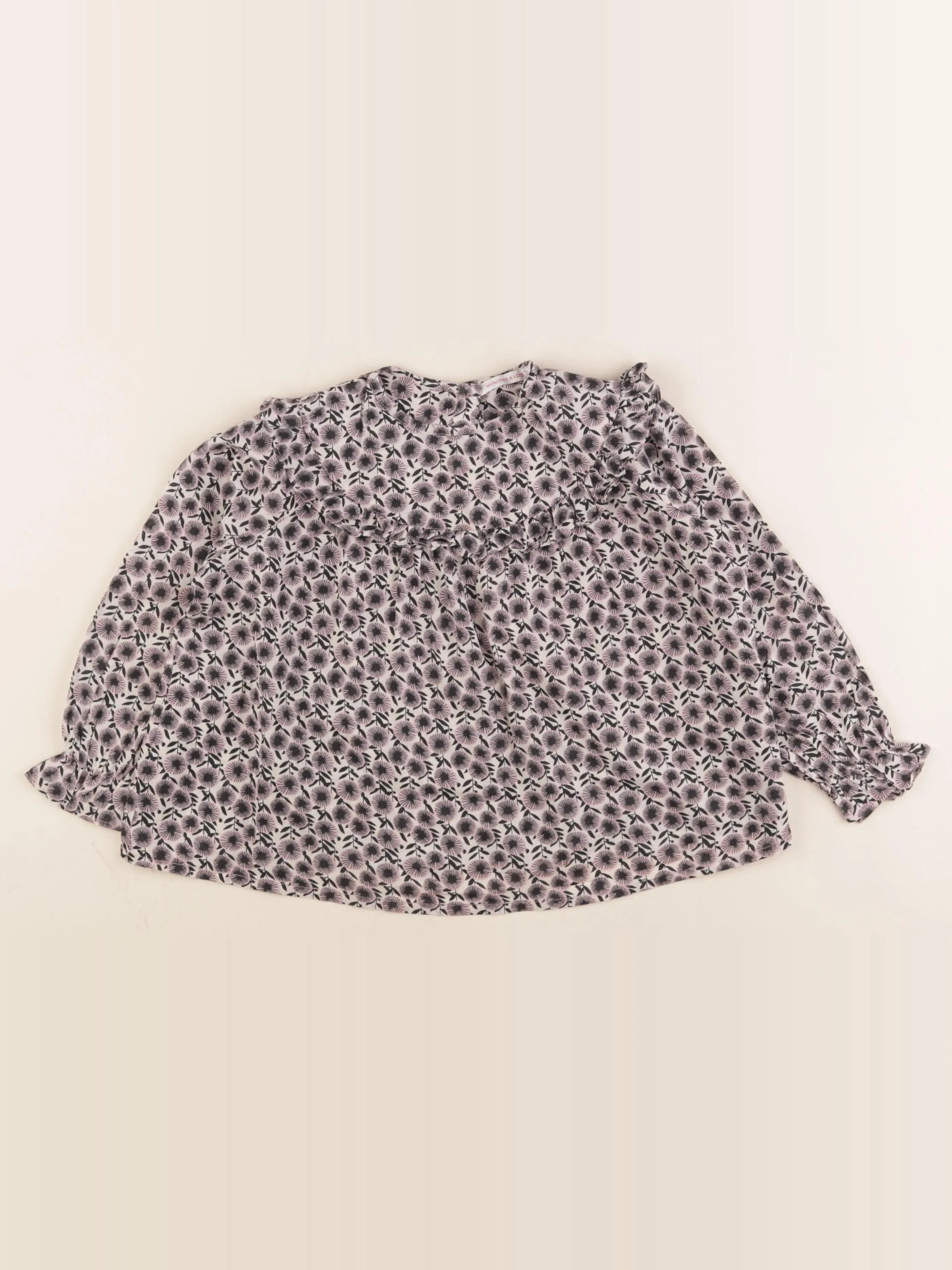 Blouse beige, noir