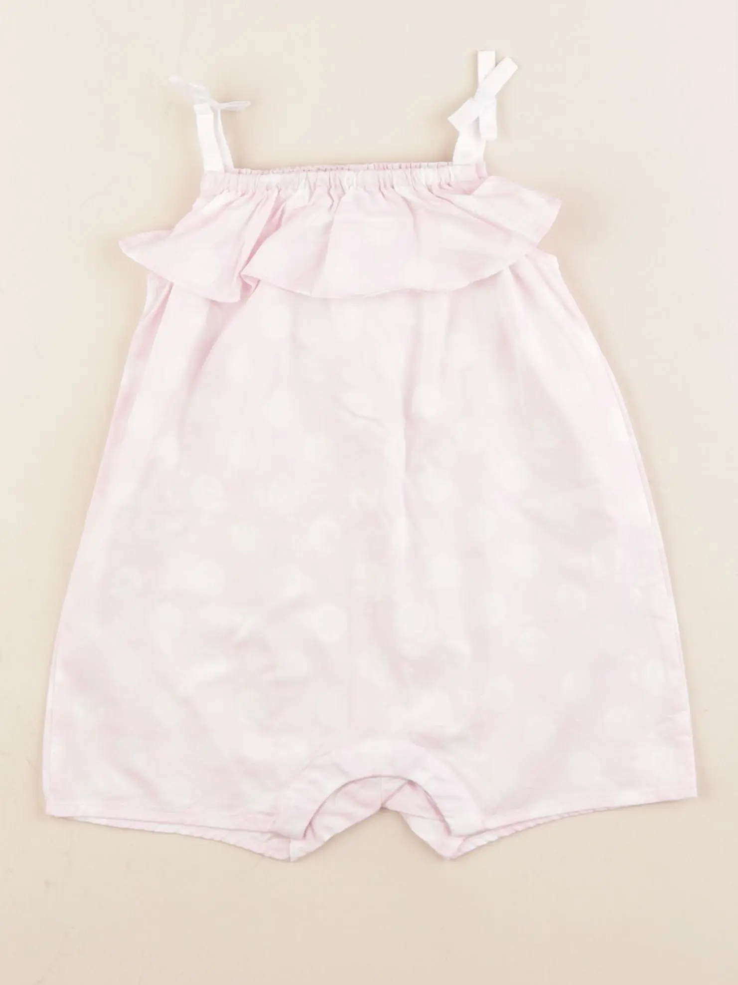 Combinaison rose, blanc