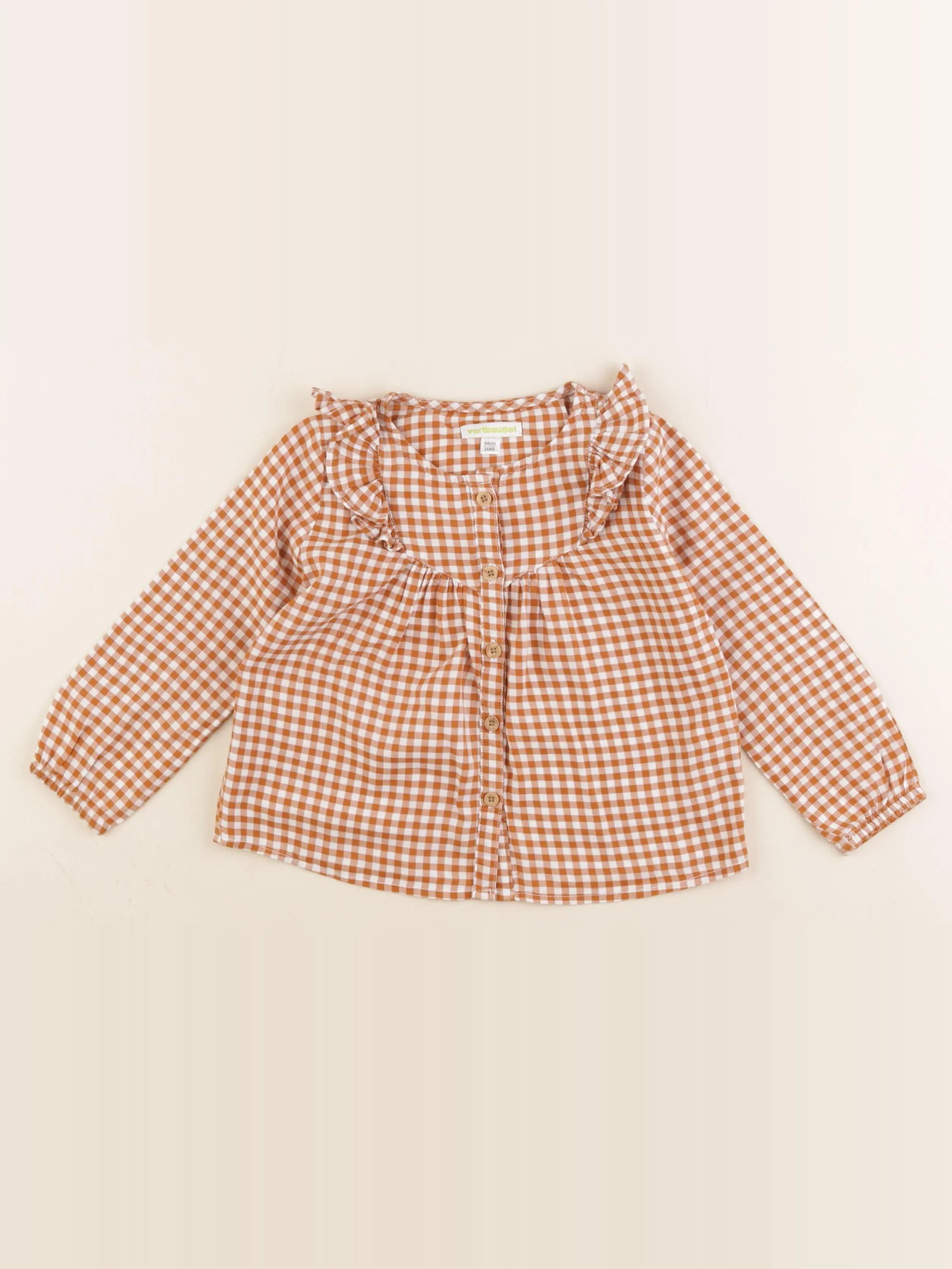 Blouse blanc, marron