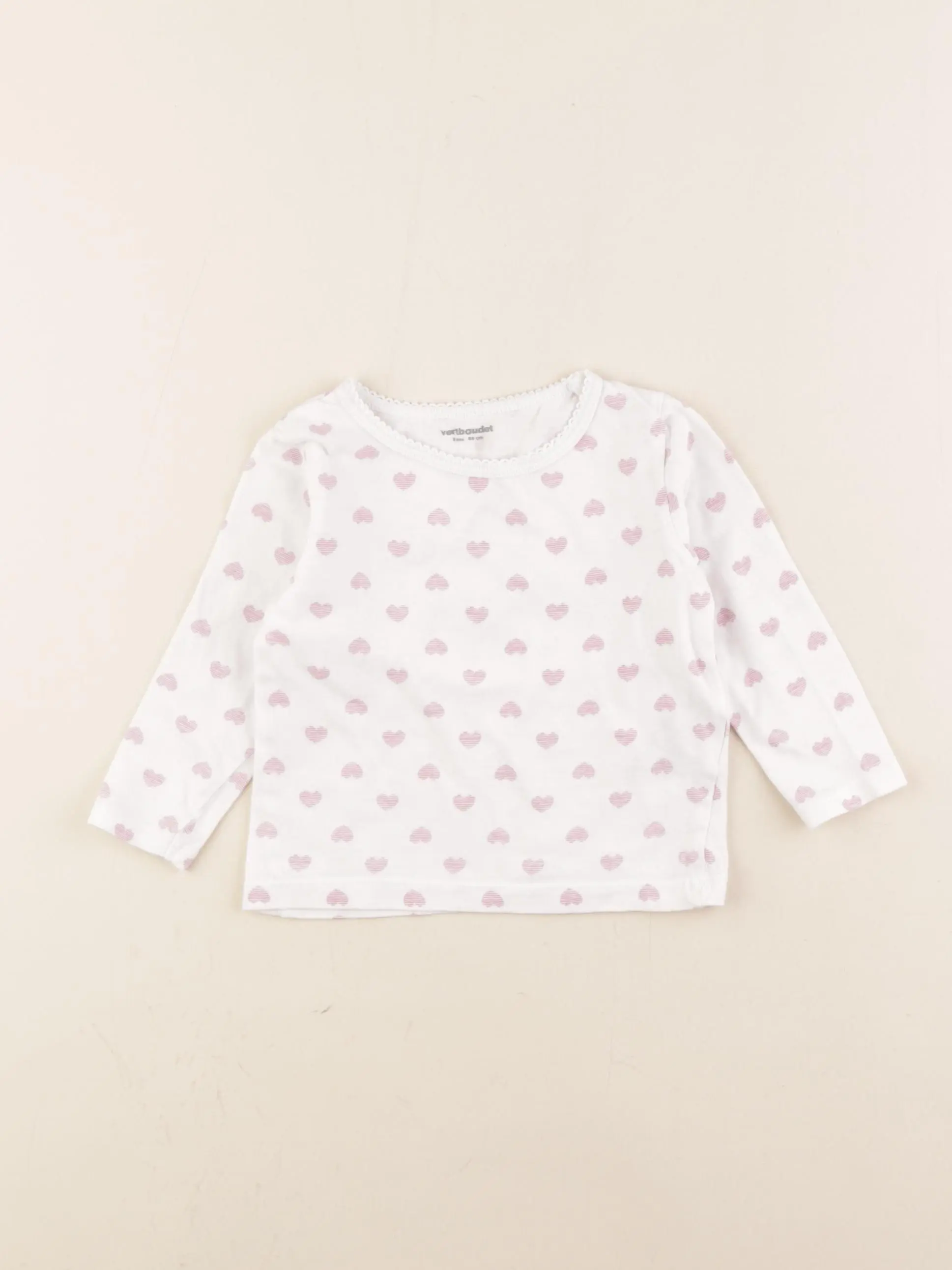 Maillot de corps blanc, rose