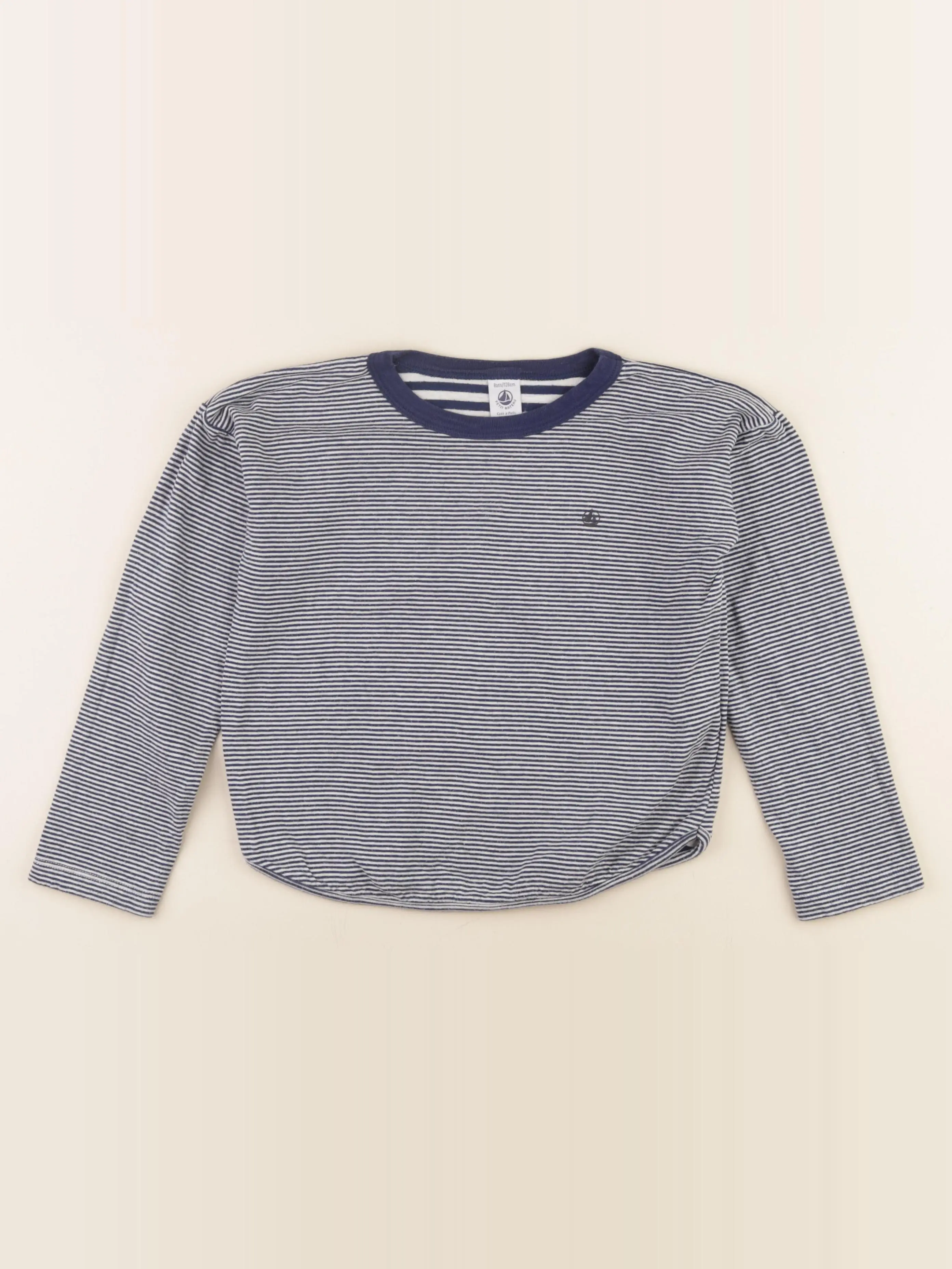 Tee-shirt blanc, bleu