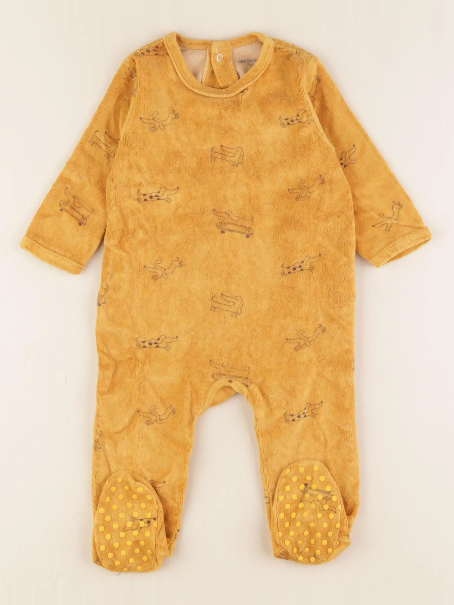 Pyjama velours jaune