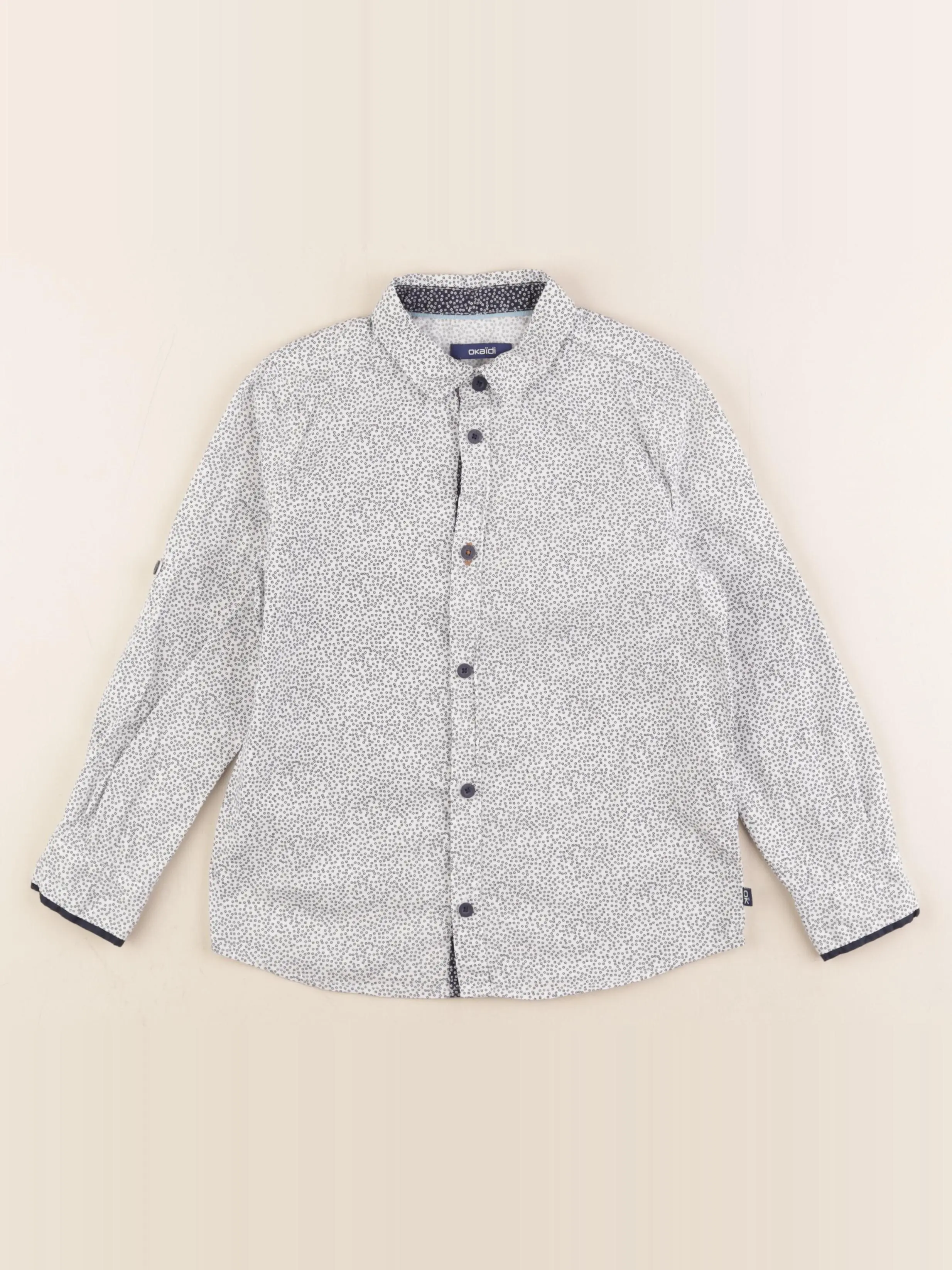 Chemise blanc, bleu