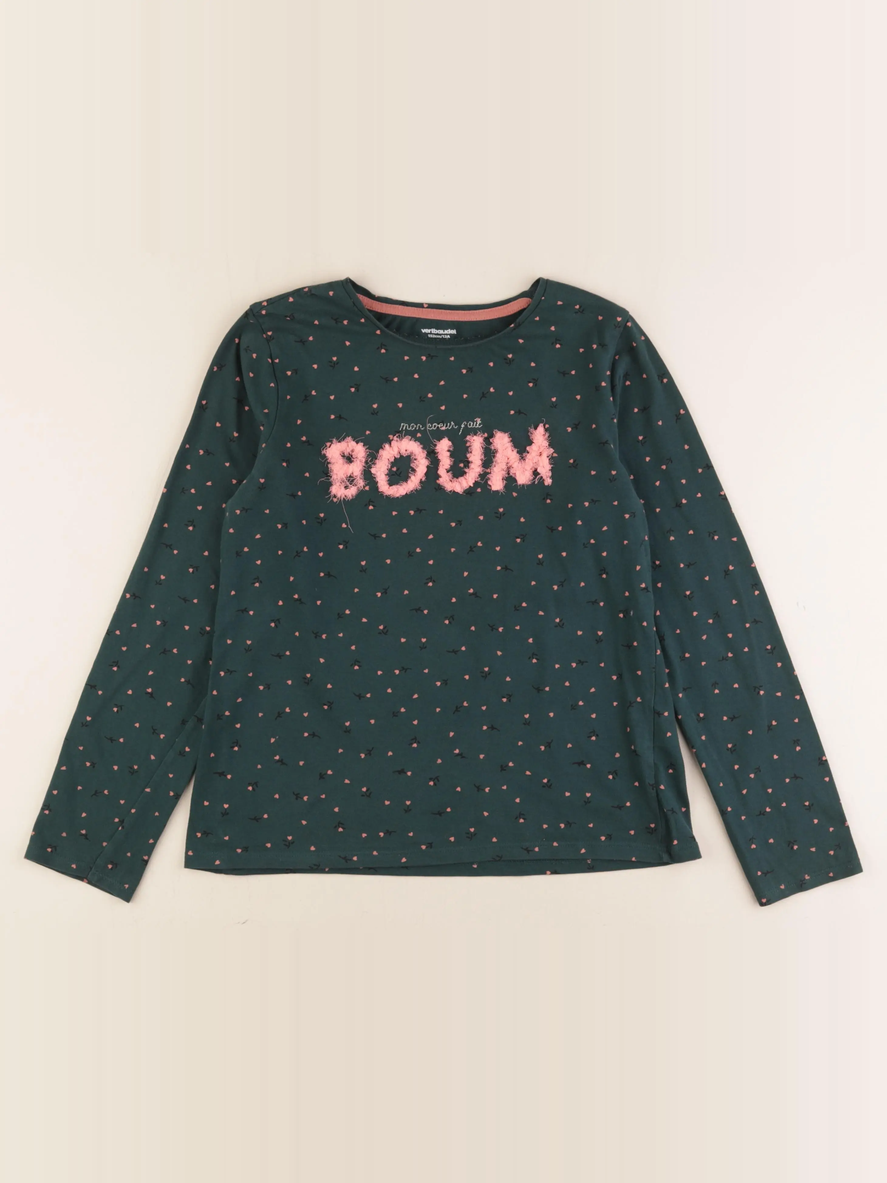Tee-shirt velours vert