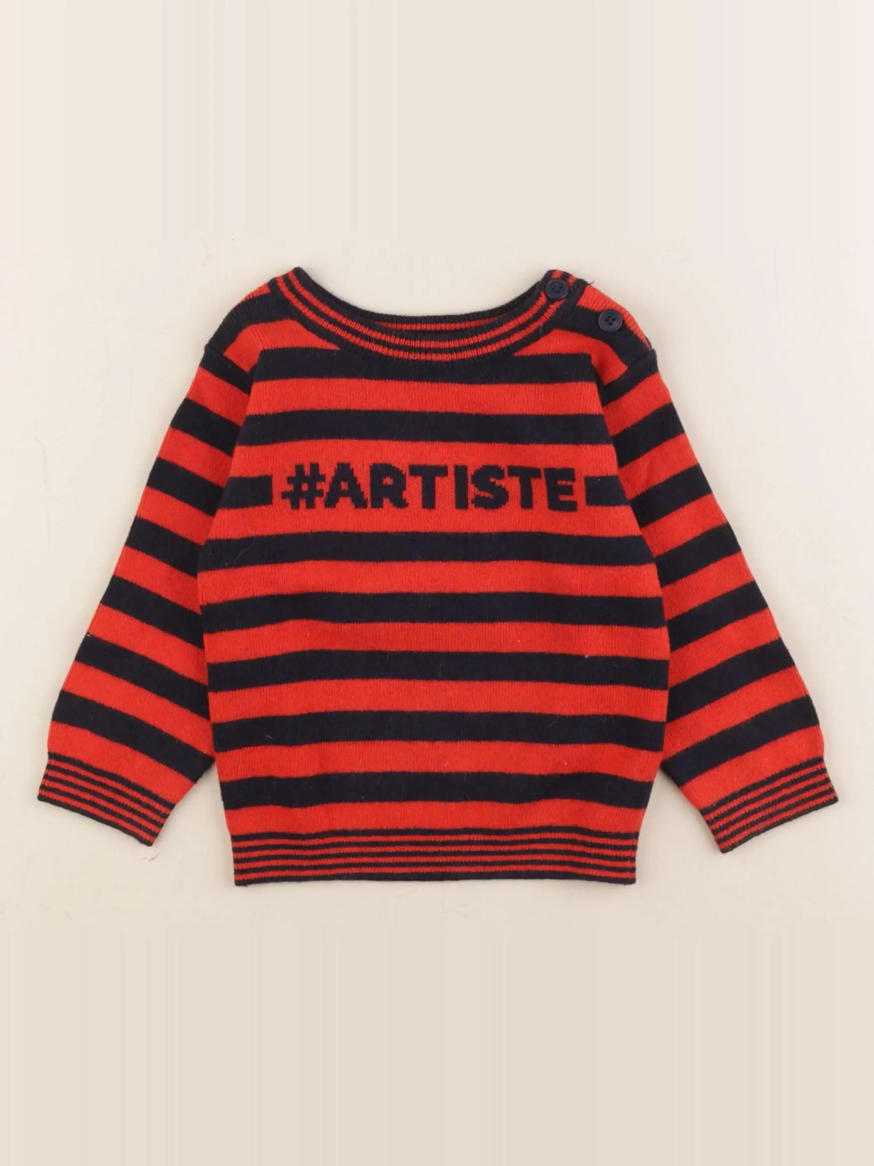 Pull rouge, bleu