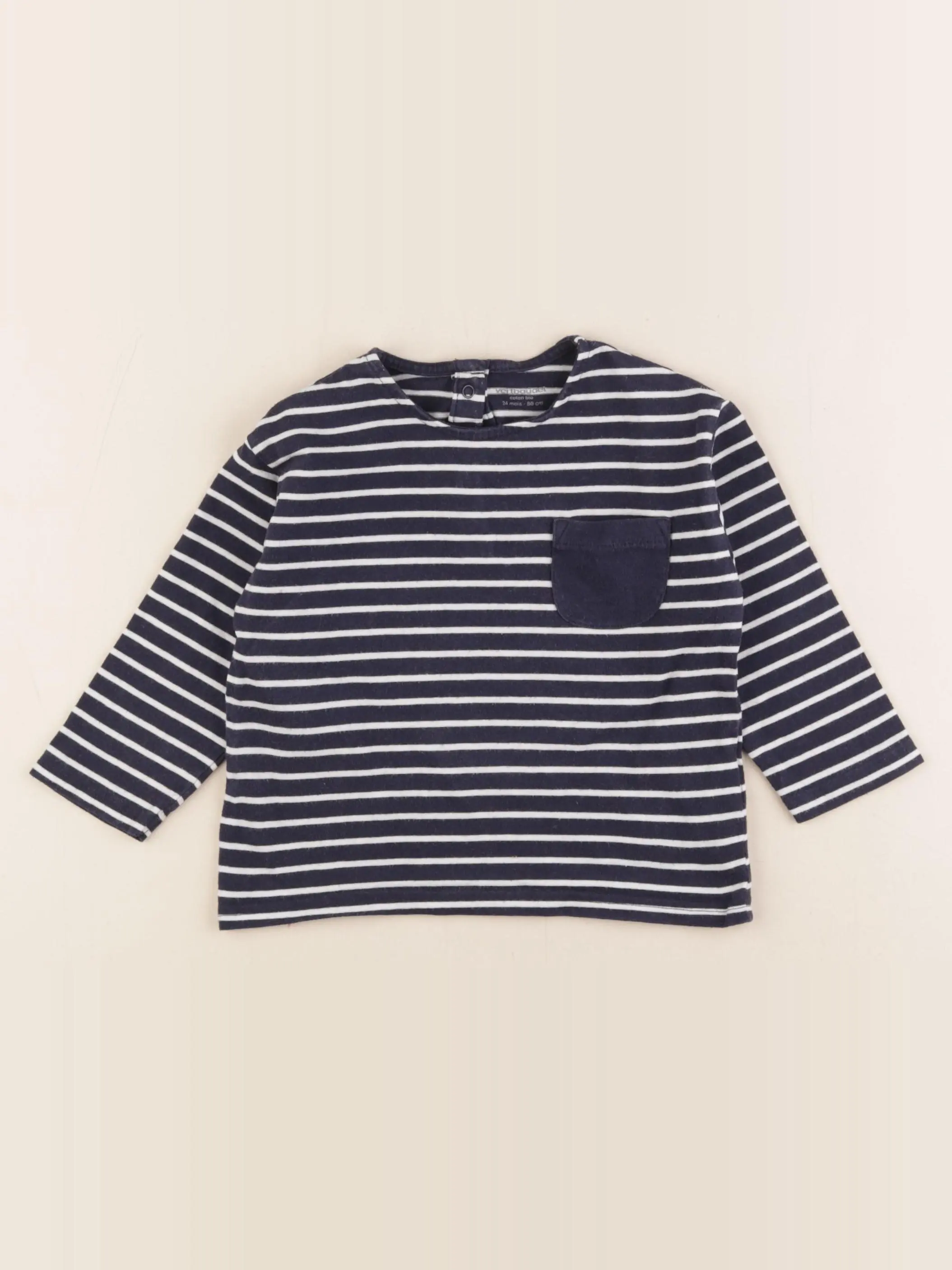 Tee-shirt bleu, blanc