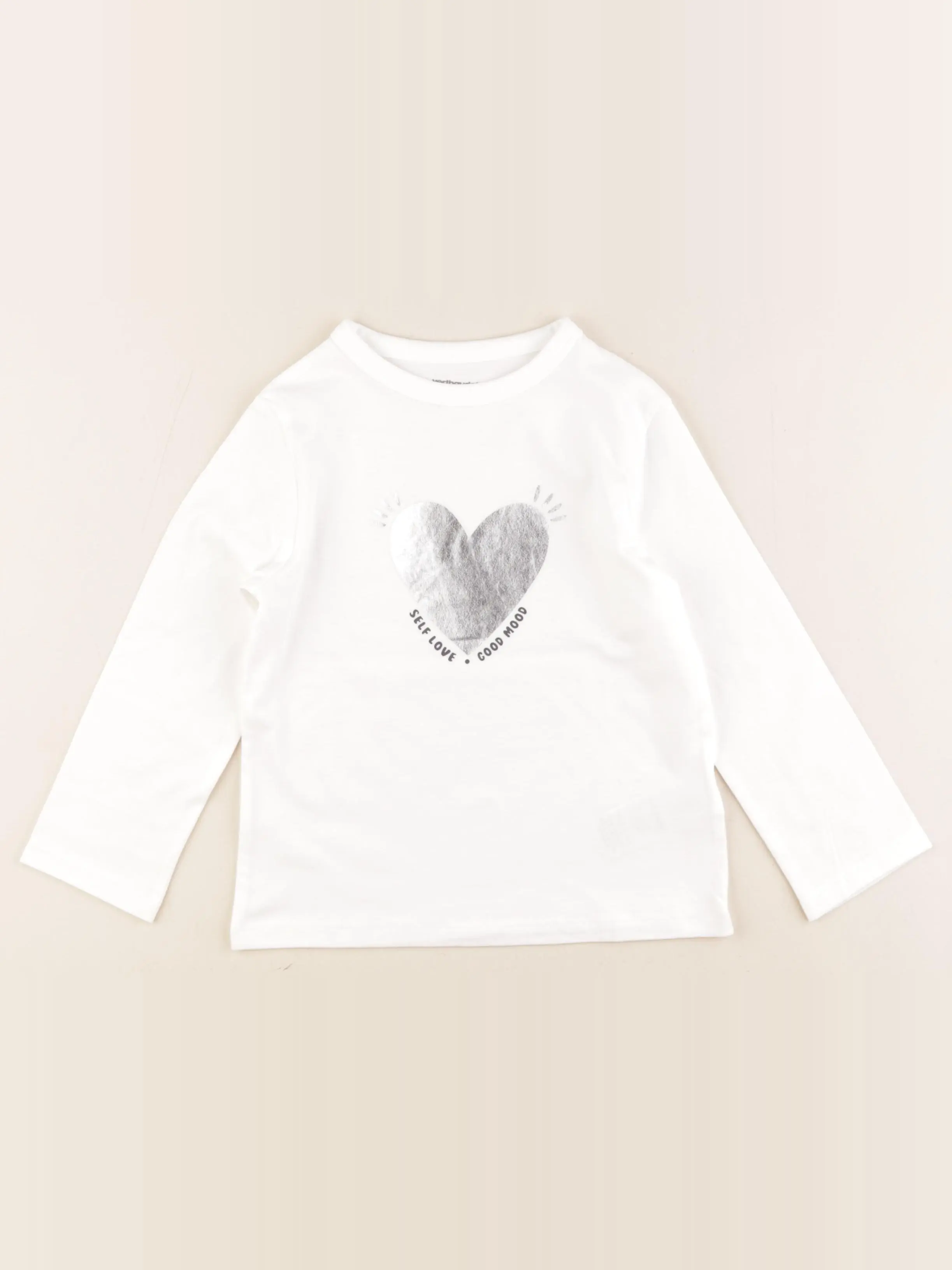 Tee-shirt blanc, argent