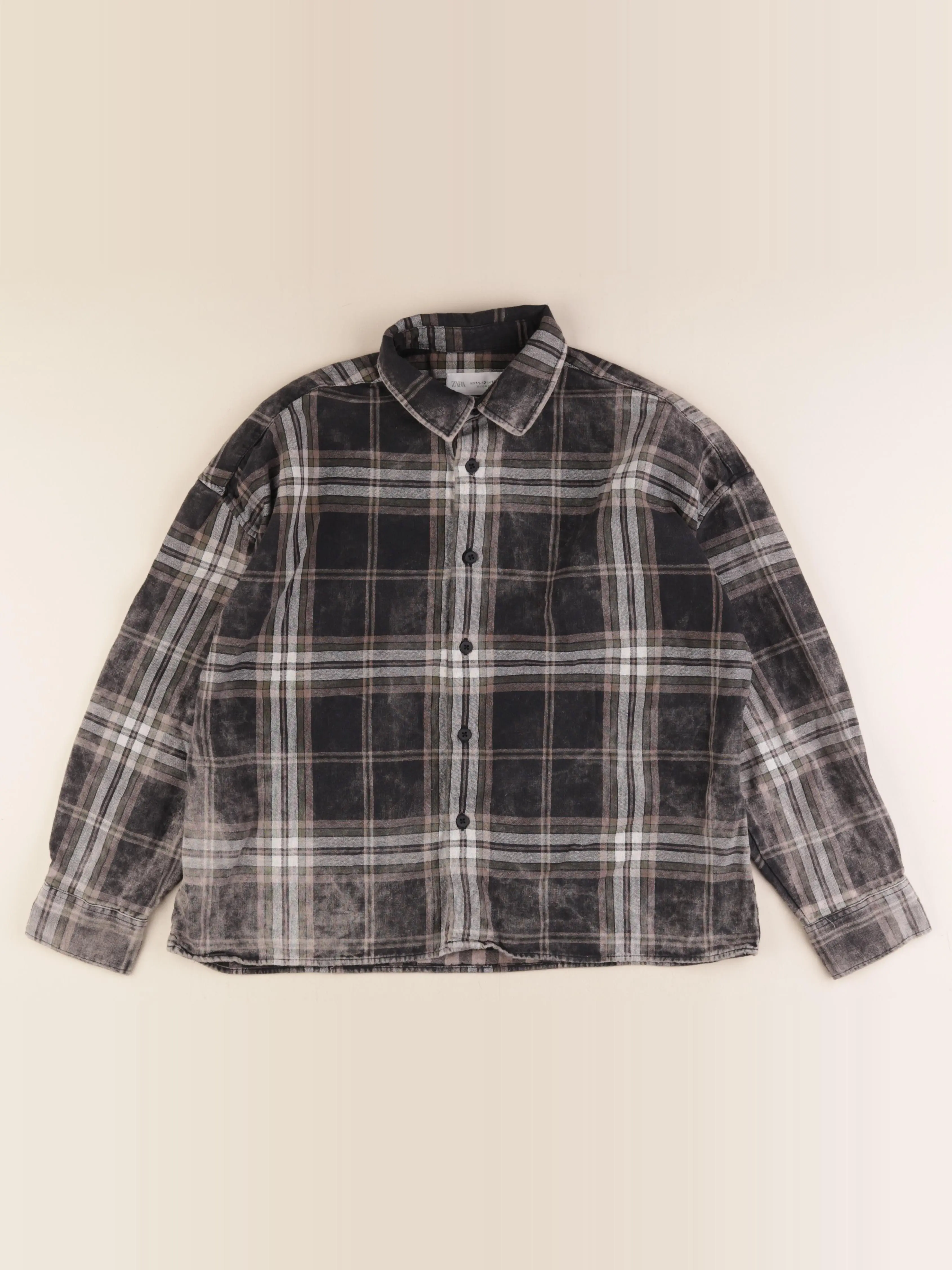 Chemise marron, noir