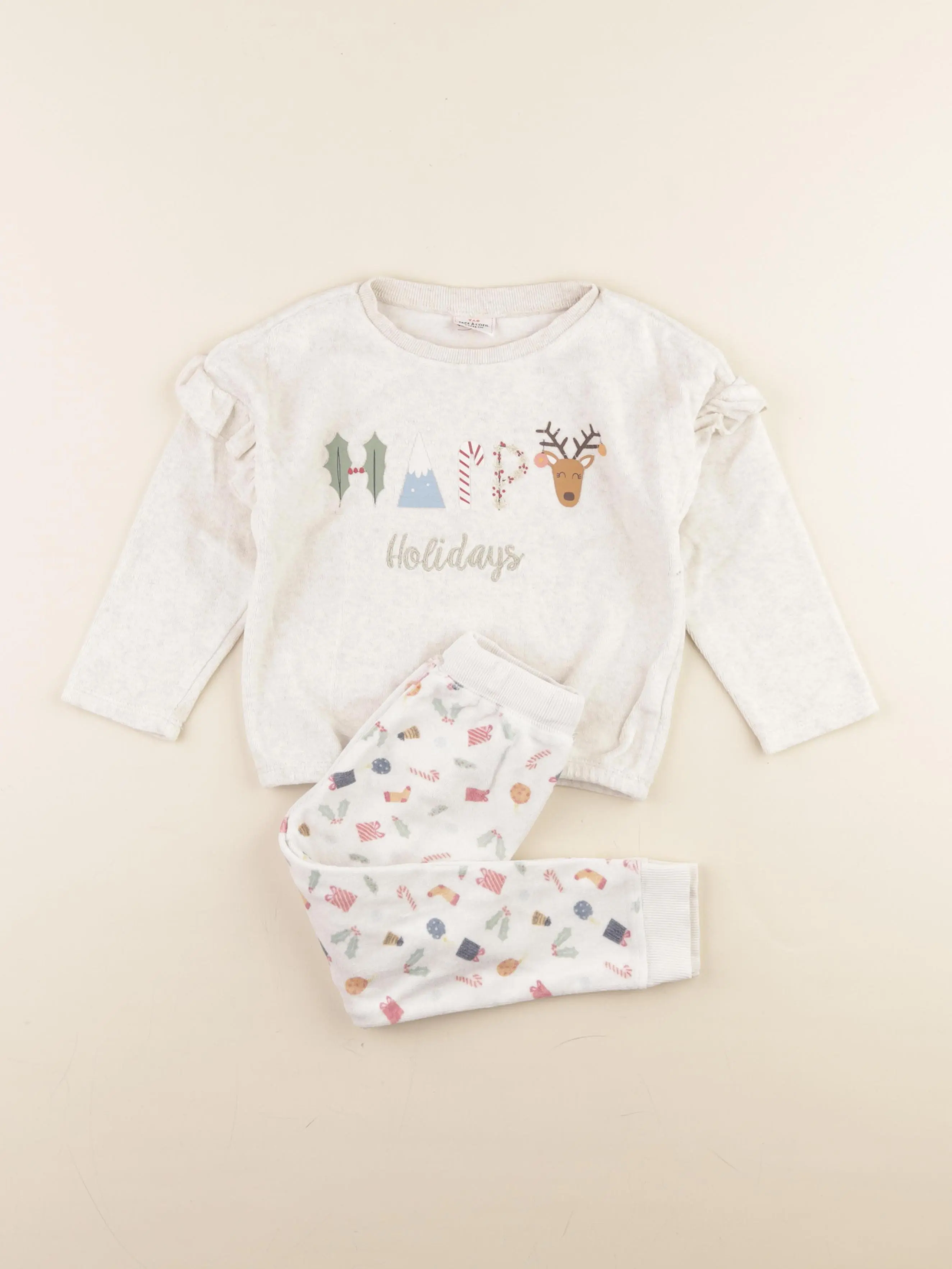 Pyjama velours beige