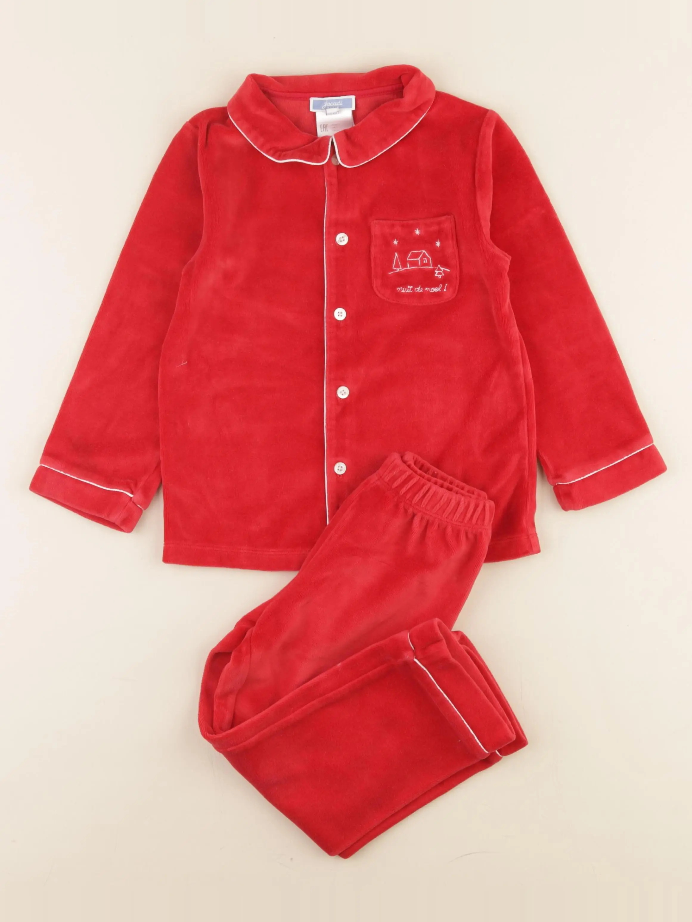 Pyjama velours rouge