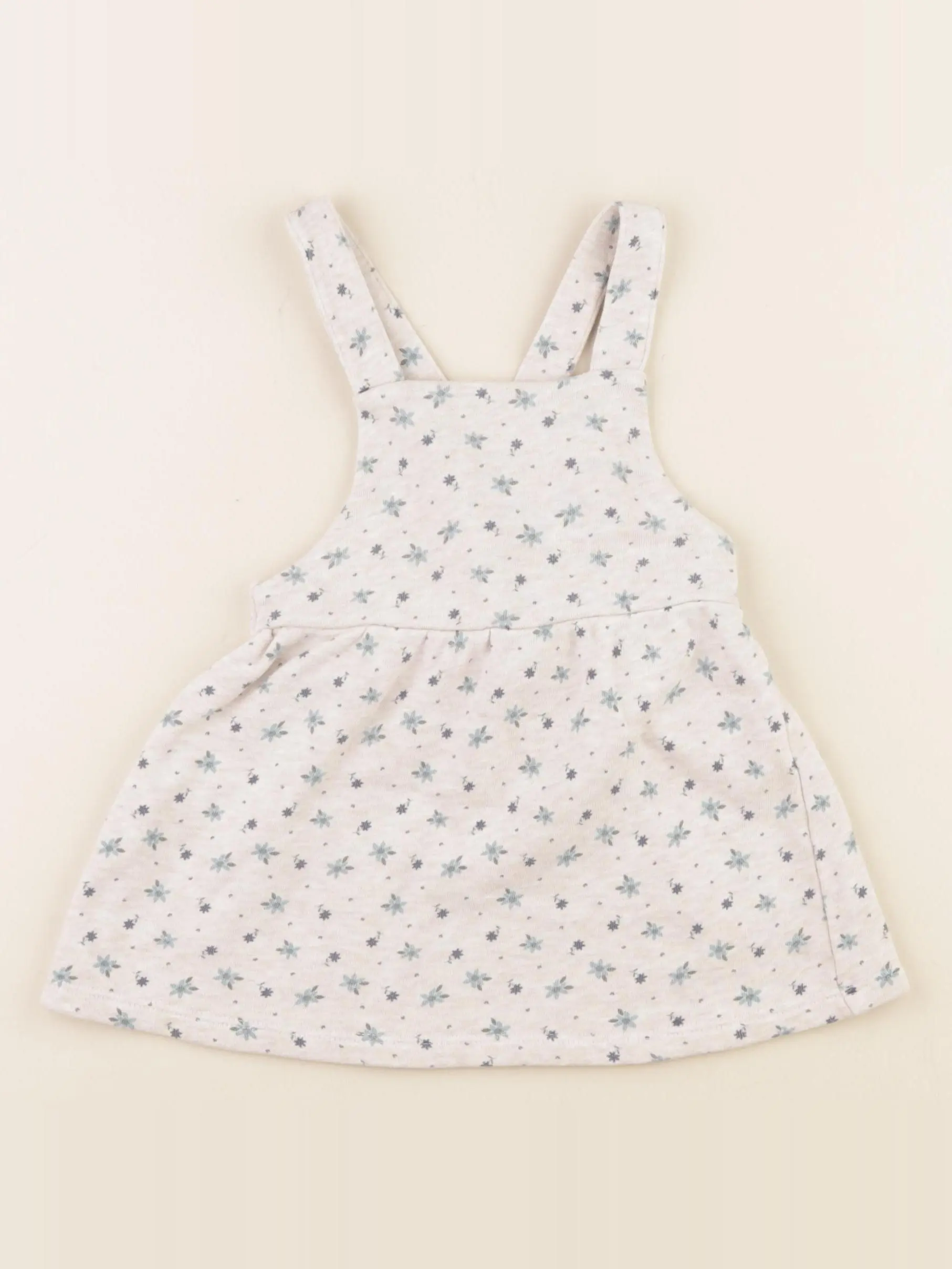 Robe beige, bleu