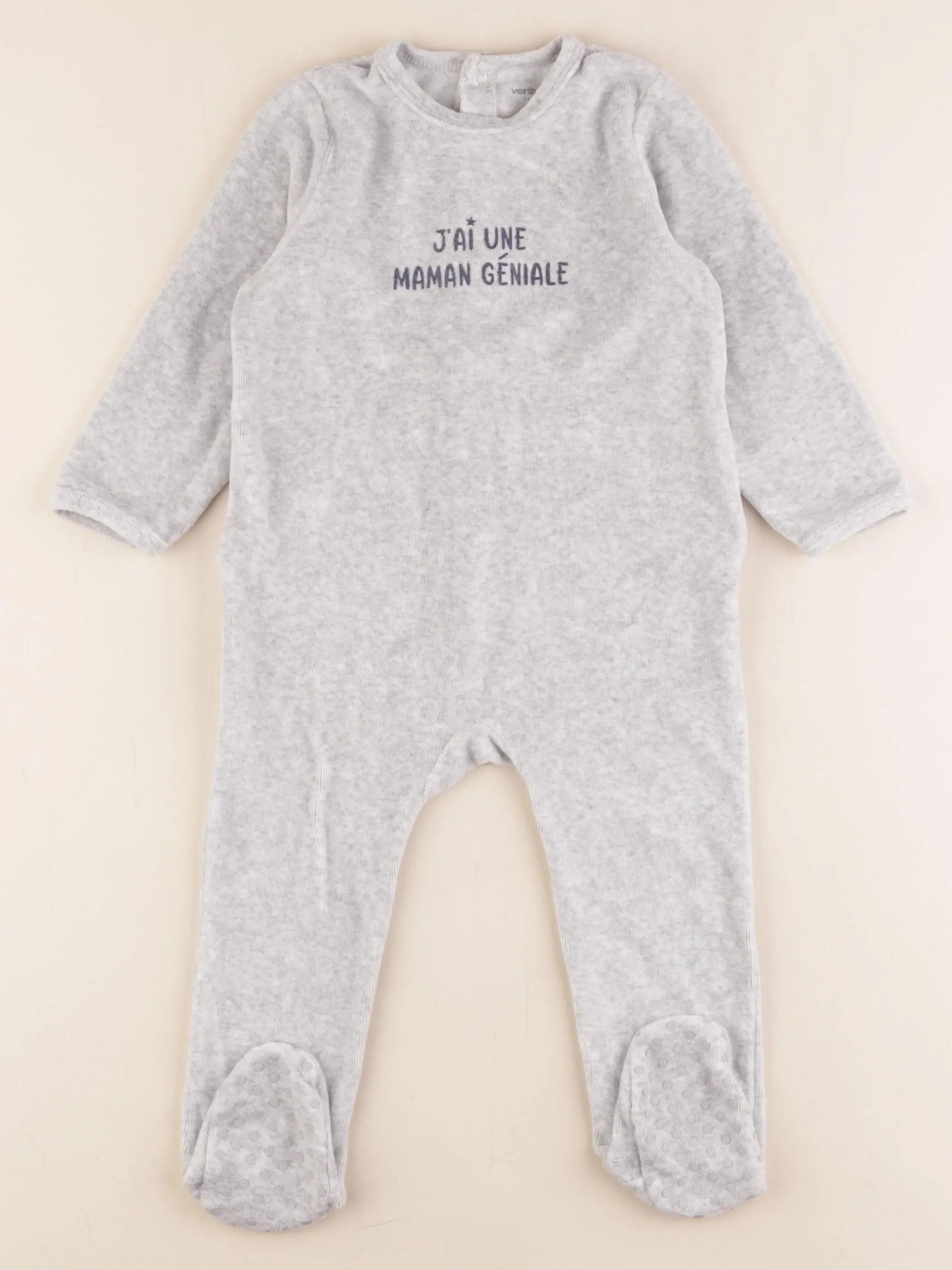 Pyjama velours gris