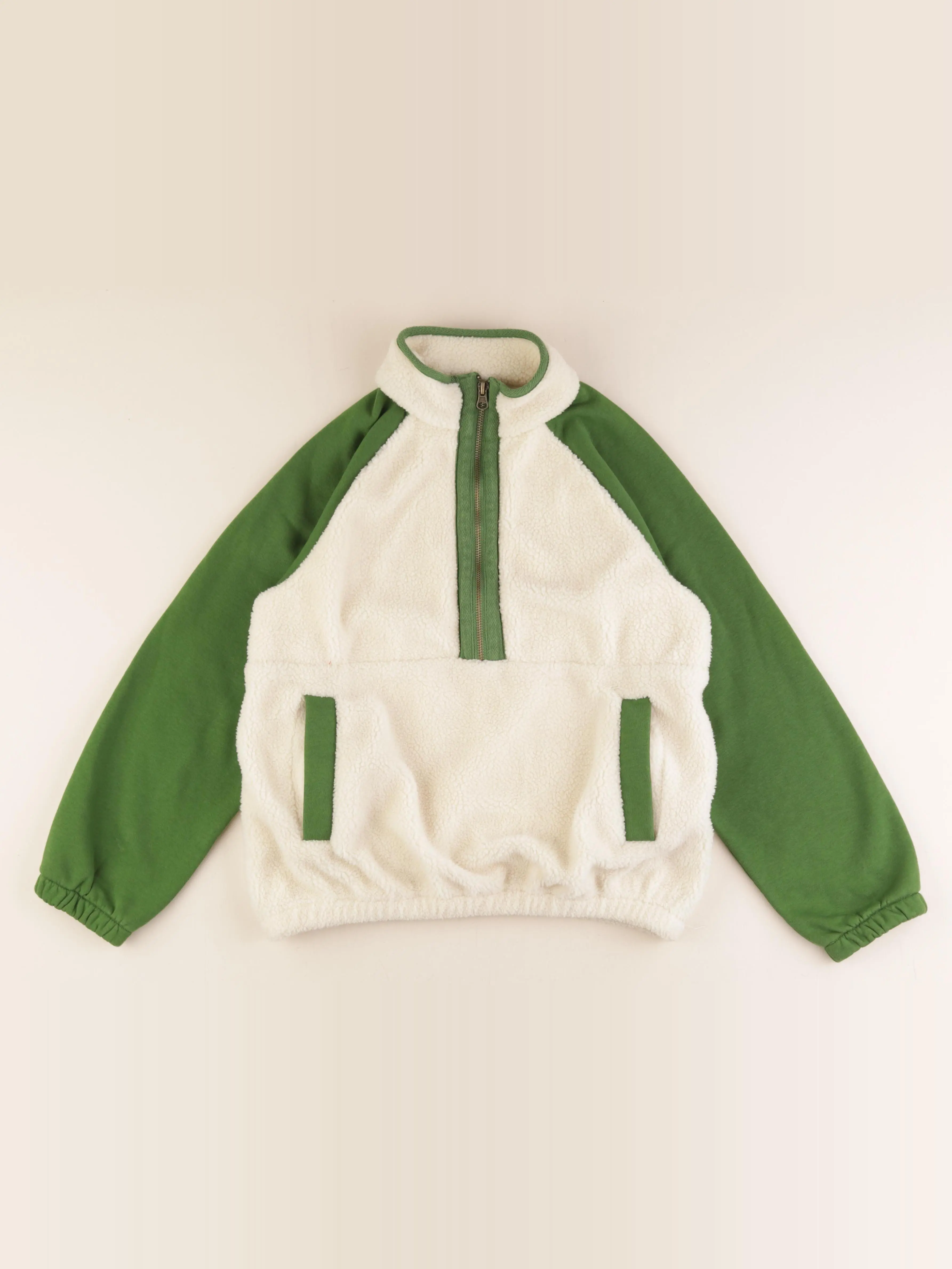 Sweat blanc, vert