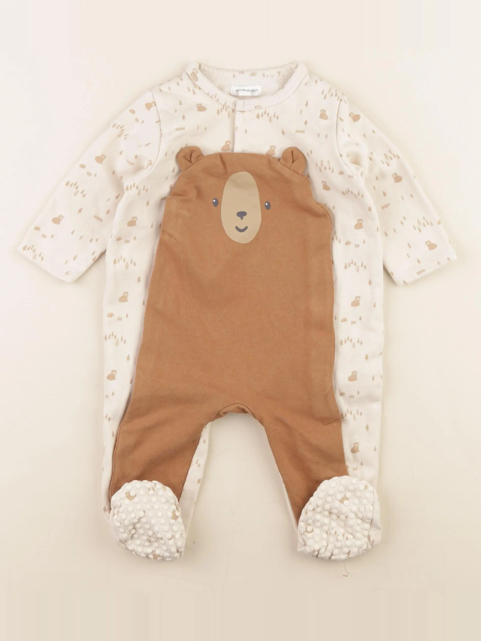 Pyjama coton beige