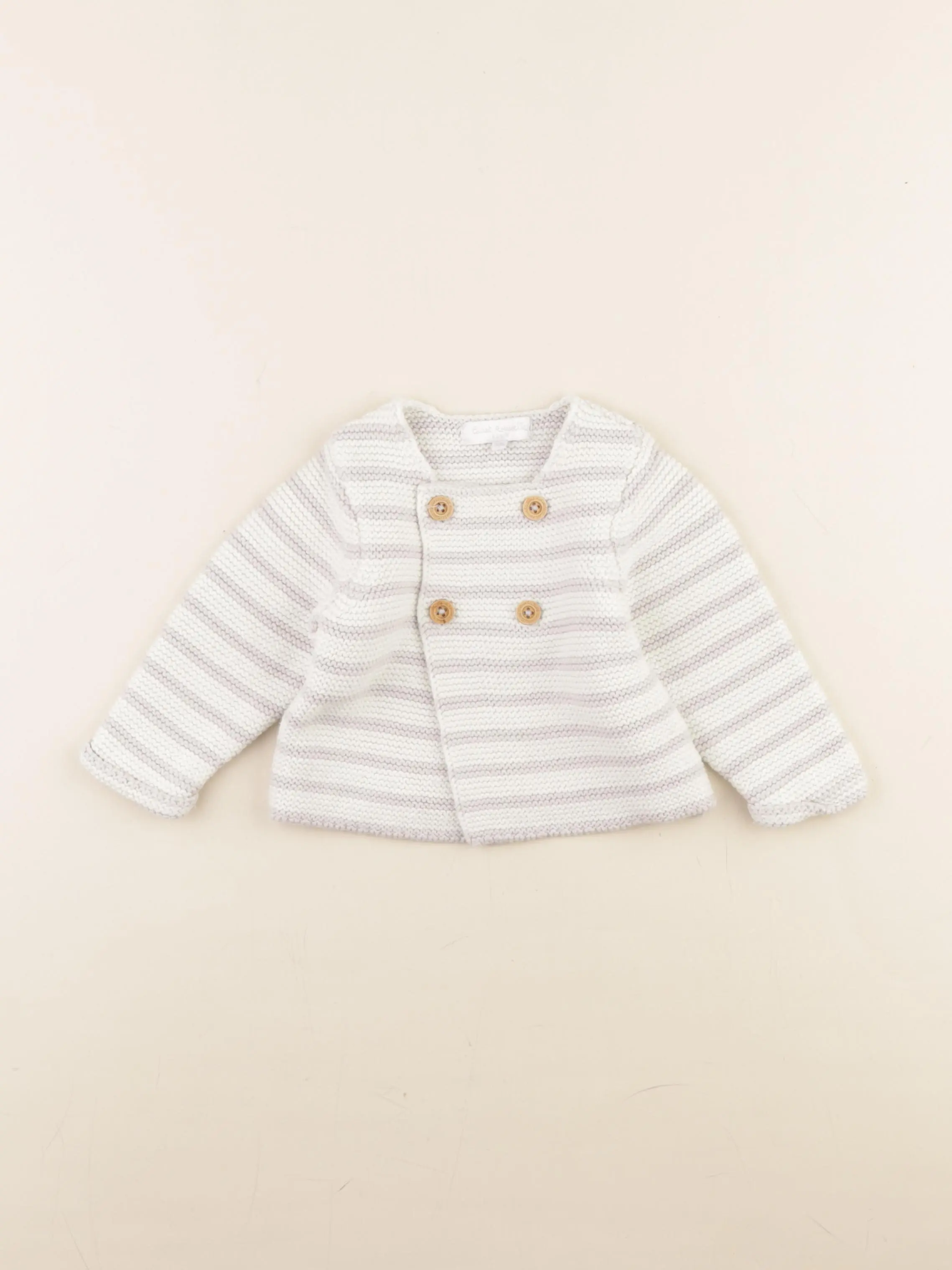 Gilet blanc, gris