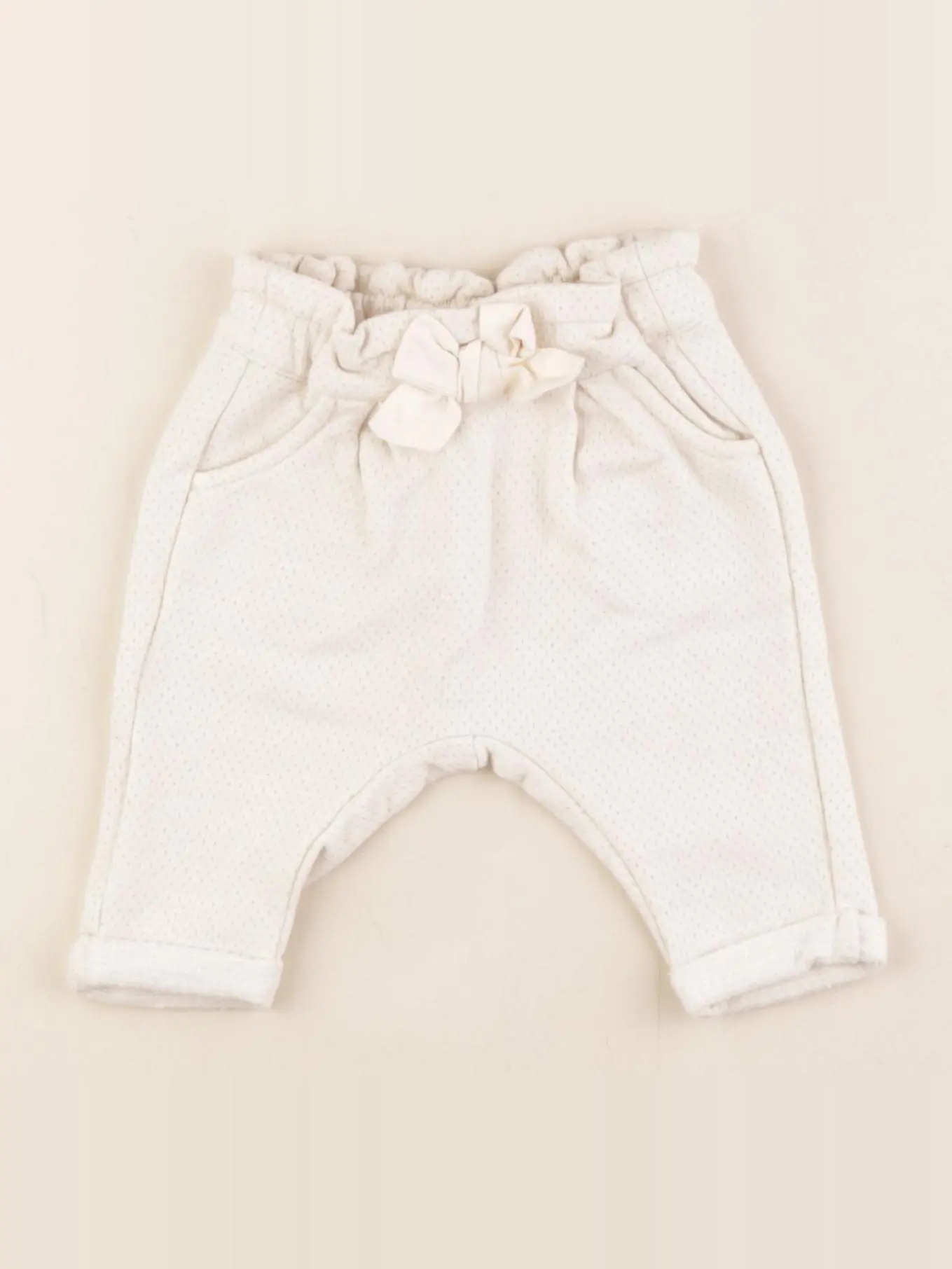 Pantalon doublé beige, or
