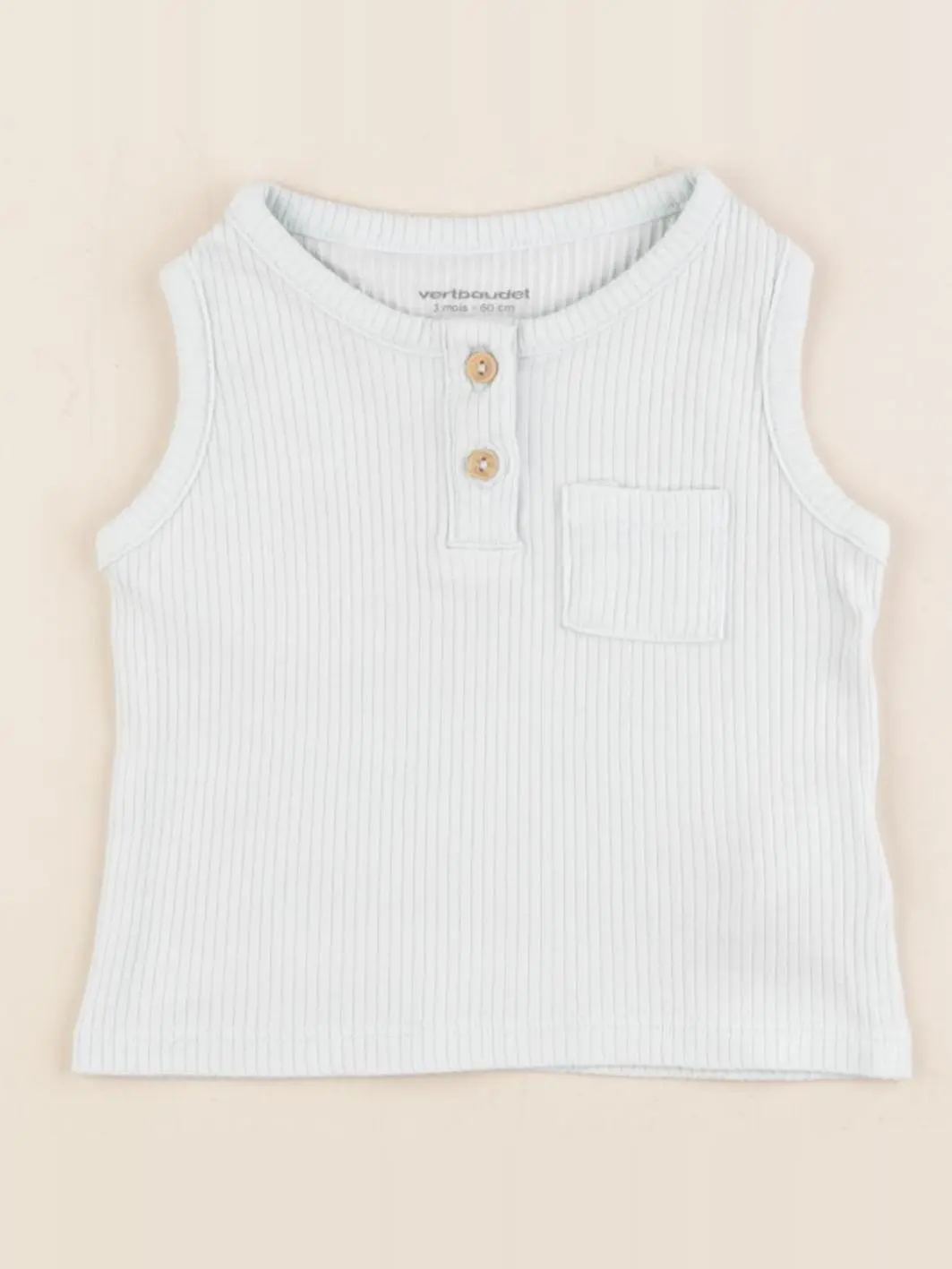 Débardeur coton bleu
