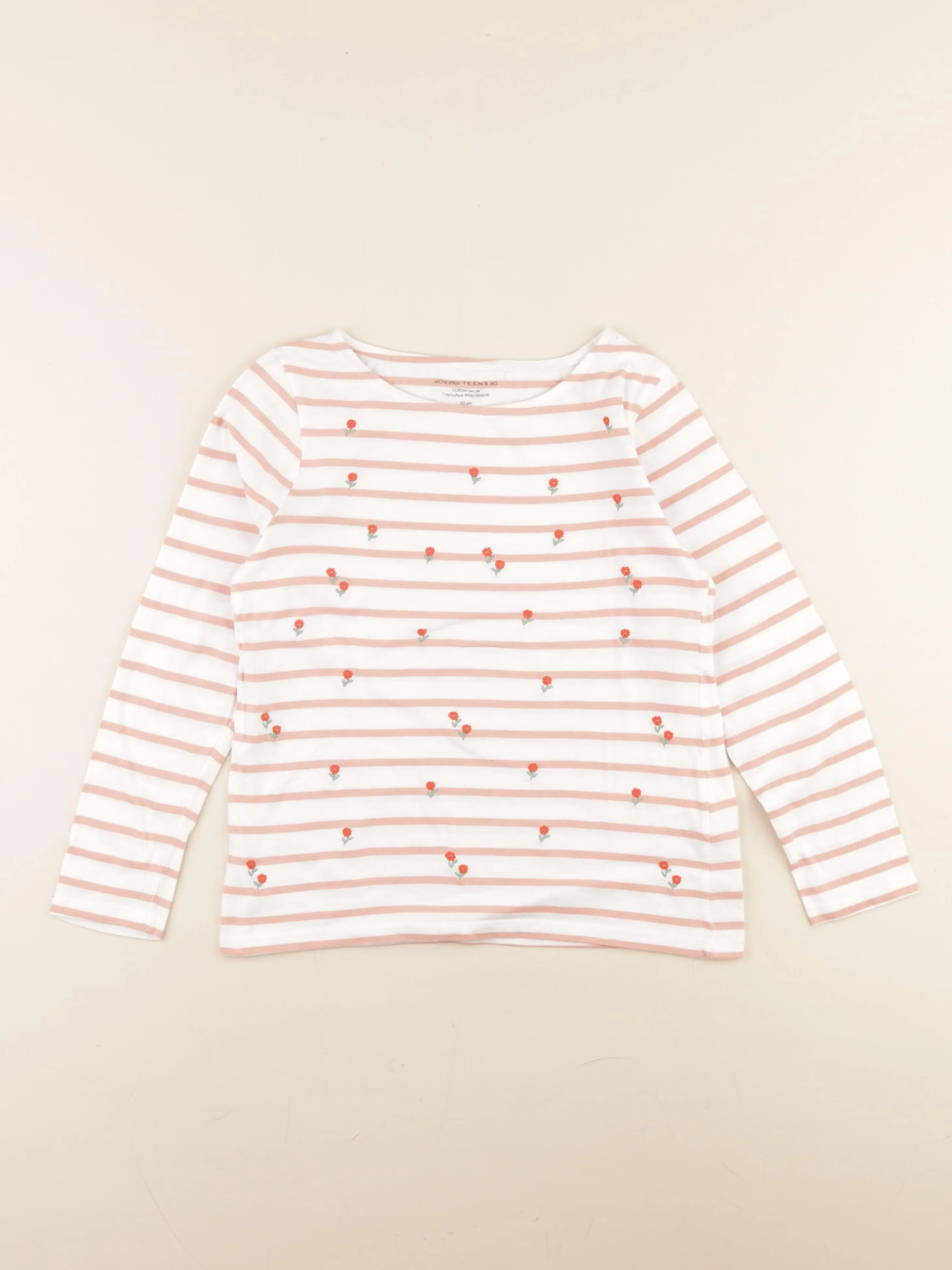 Tee-shirt blanc, rose
