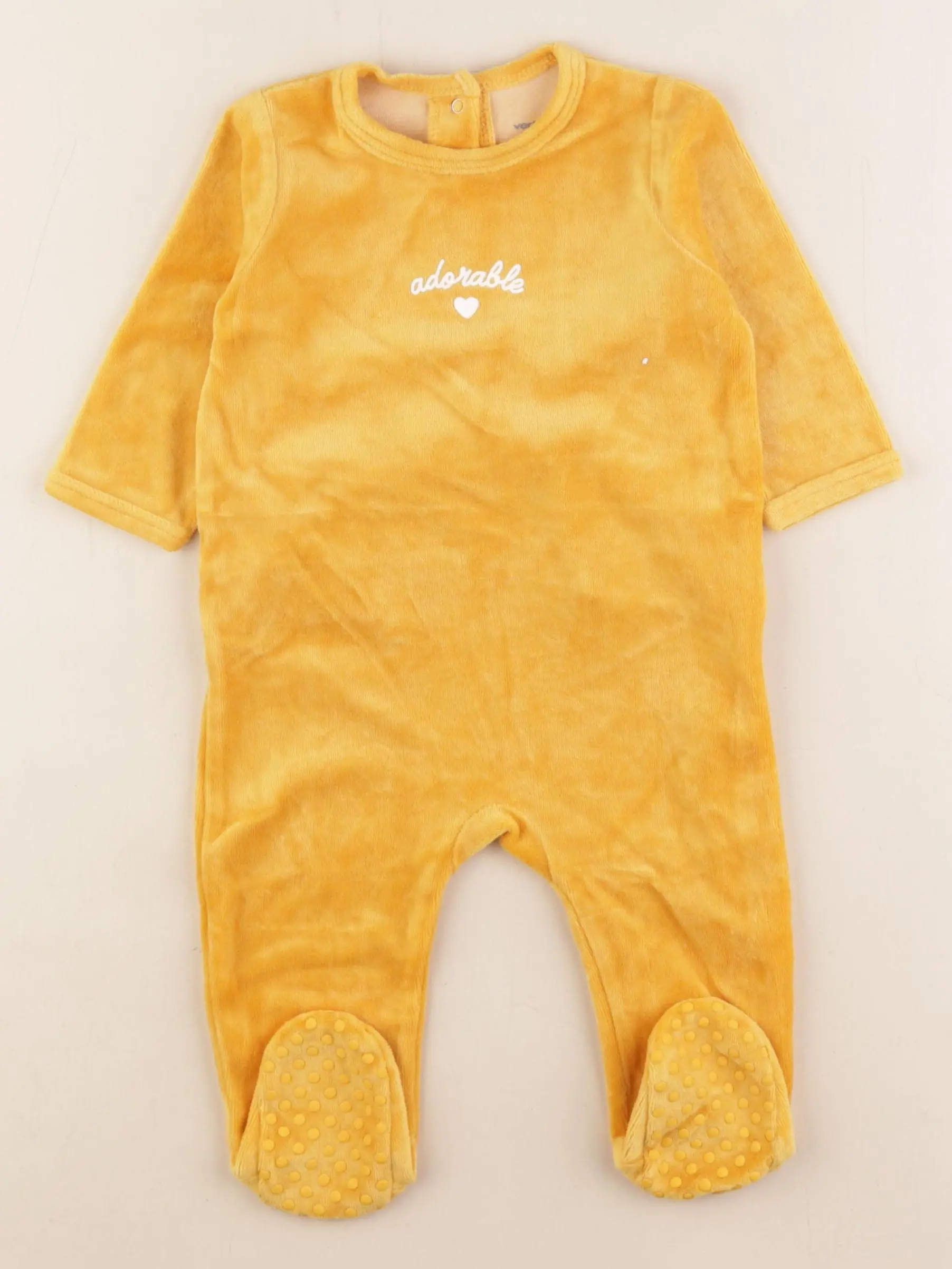 Pyjama velours jaune