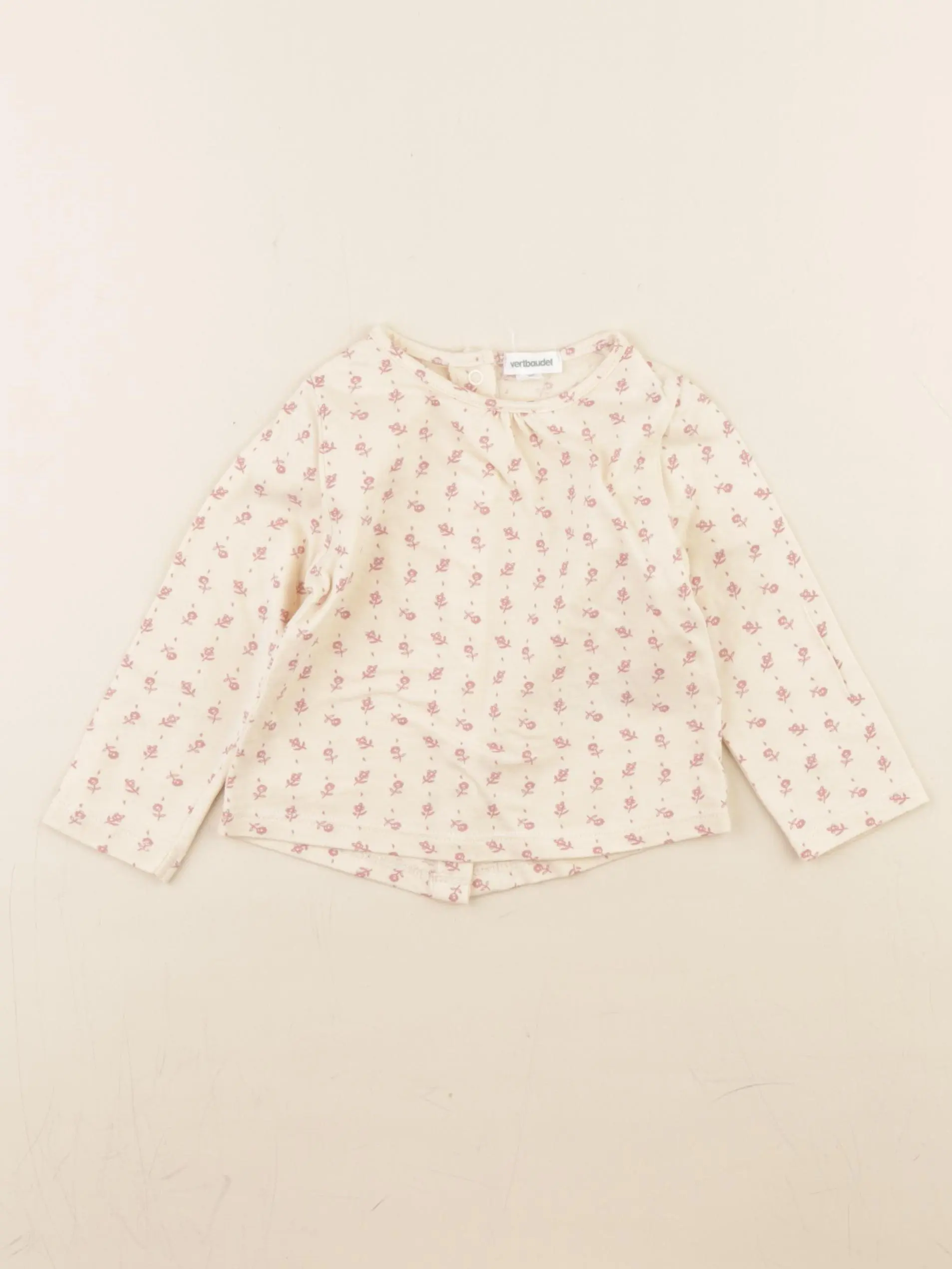 Tee-shirt beige, rose