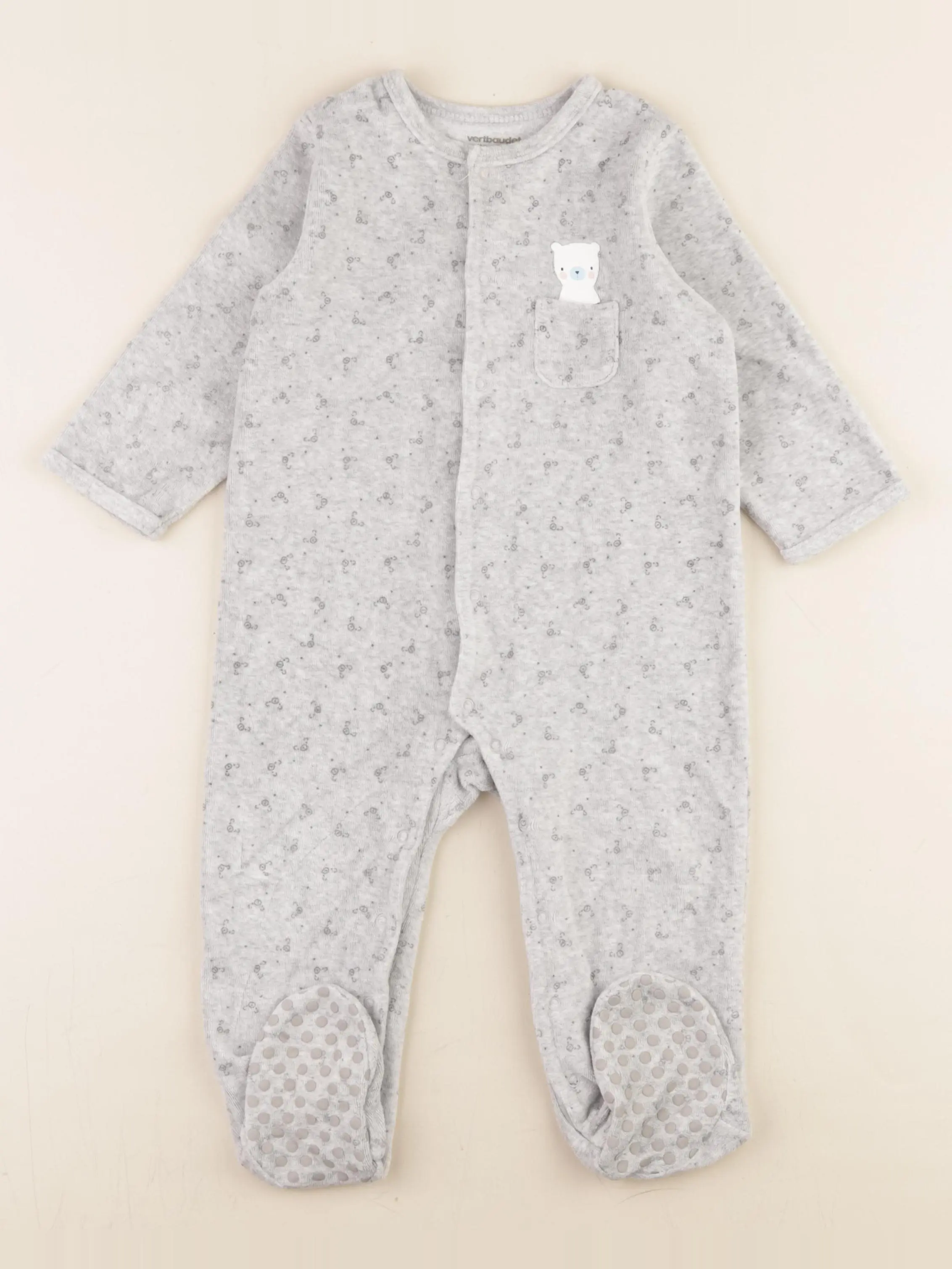 Pyjama velours gris