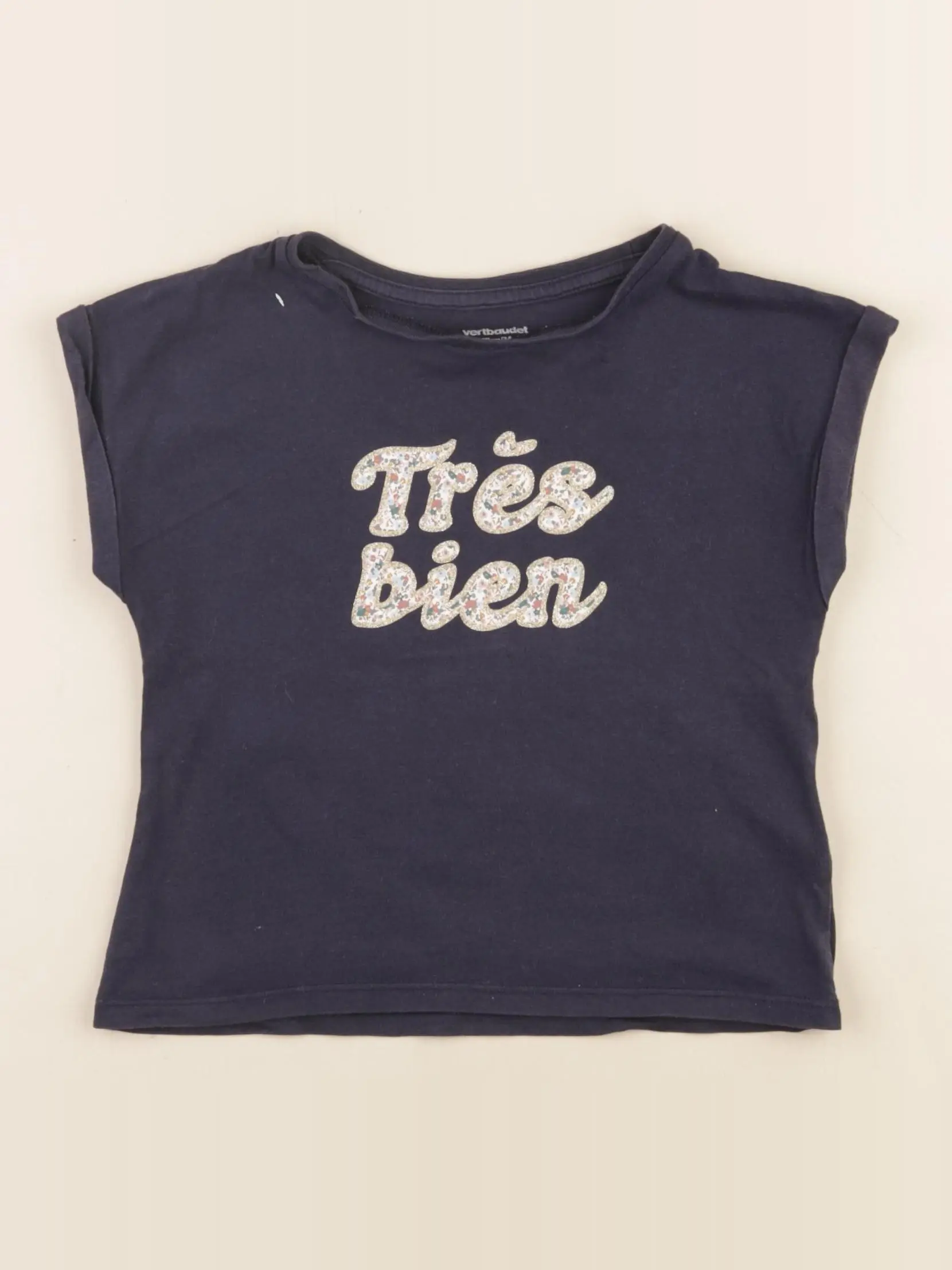 Tee-shirt bleu, or