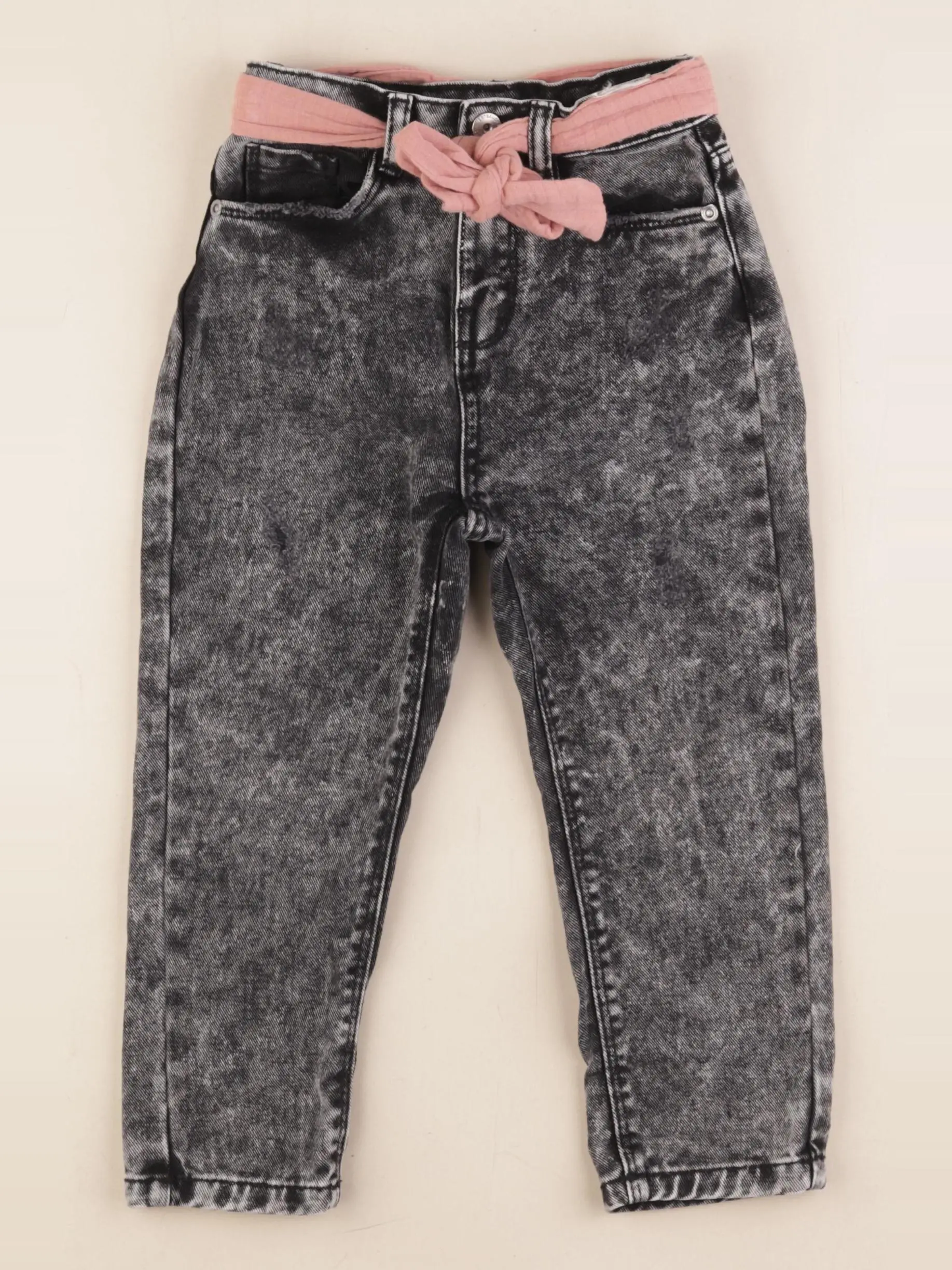Jean rose, gris
