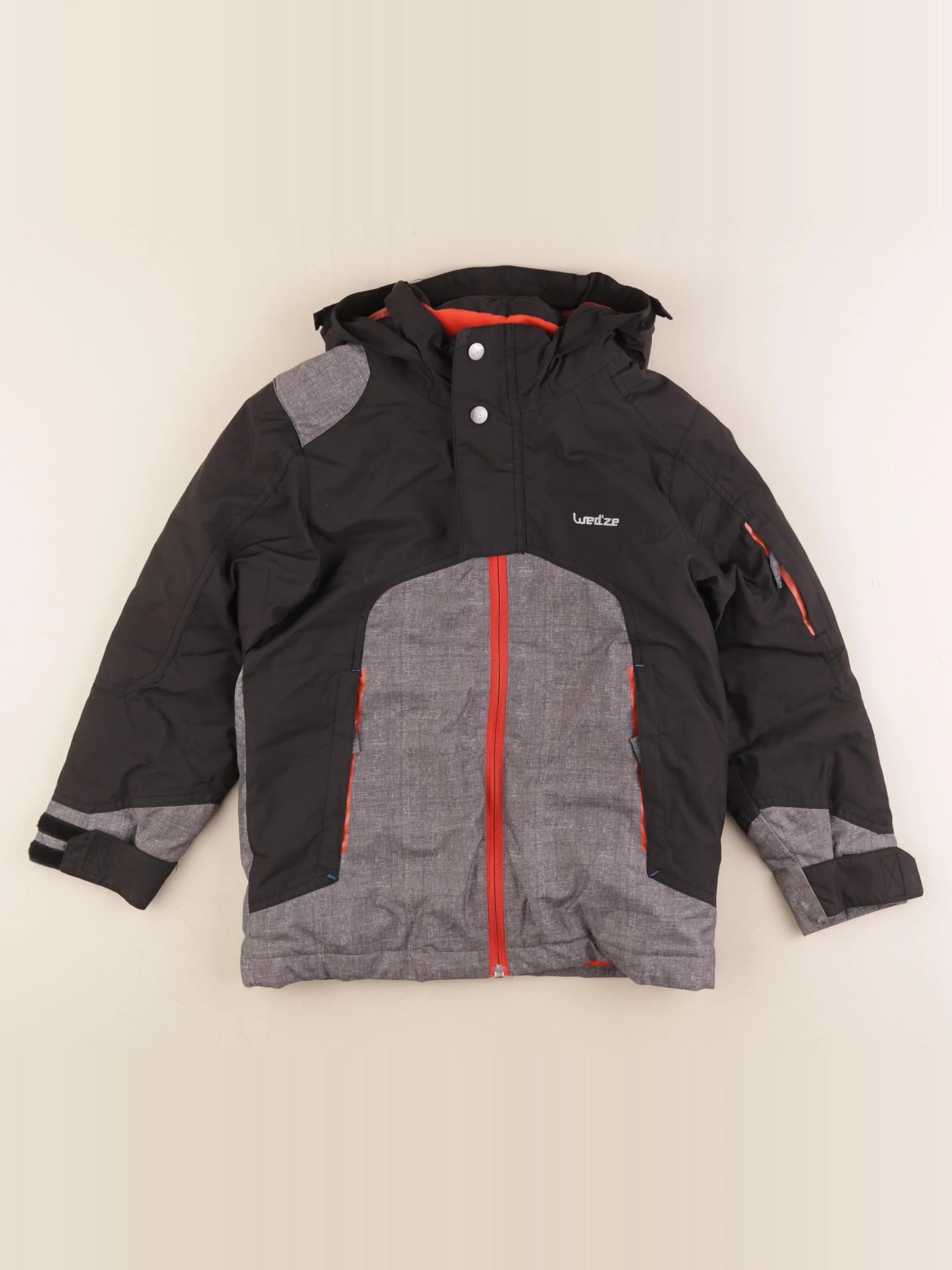 Manteau de ski gris, noir
