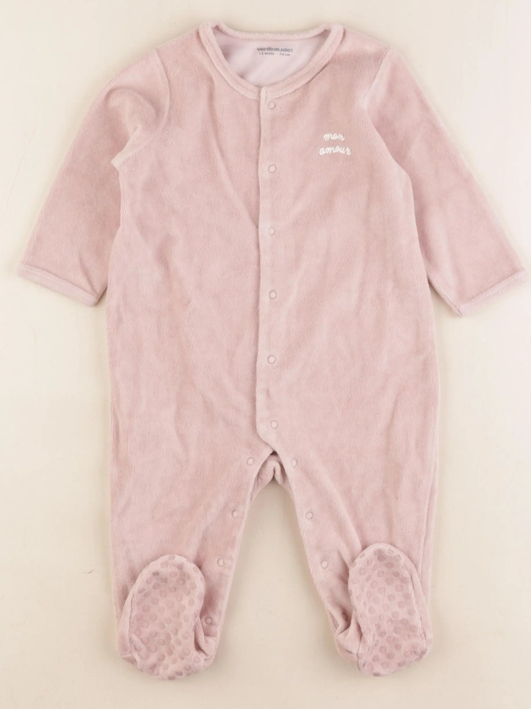 Pyjama velours rose