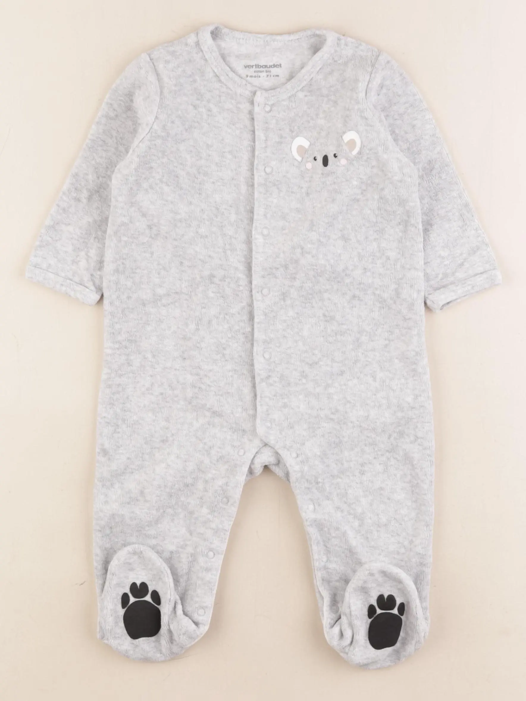 Pyjama velours gris