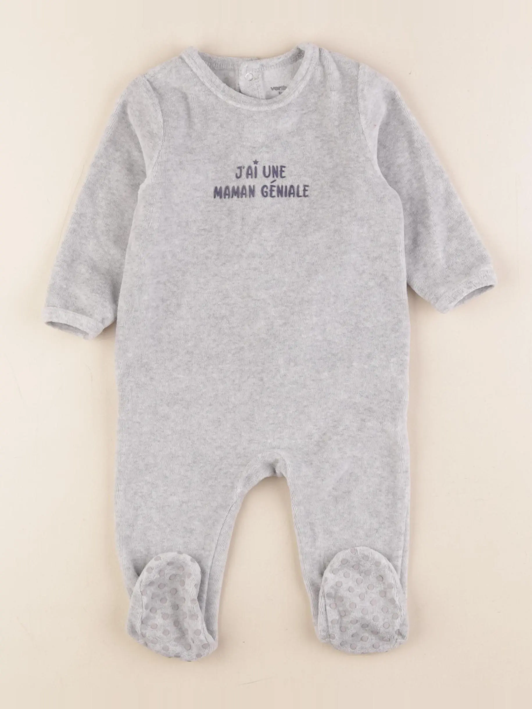 Pyjama velours gris