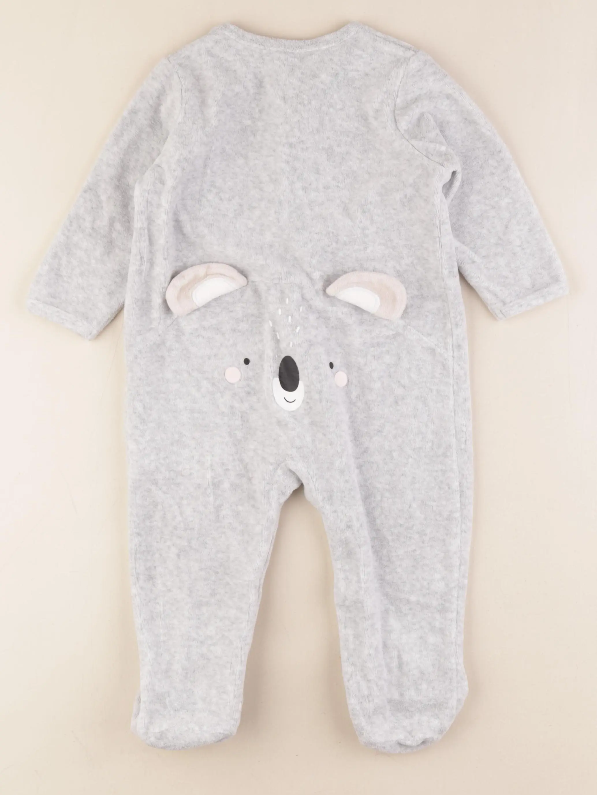 Pyjama velours gris - Image 2